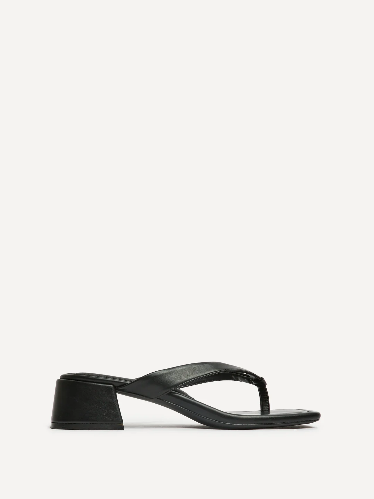 Phase Black Faux Leather Mule Heels - Image 2