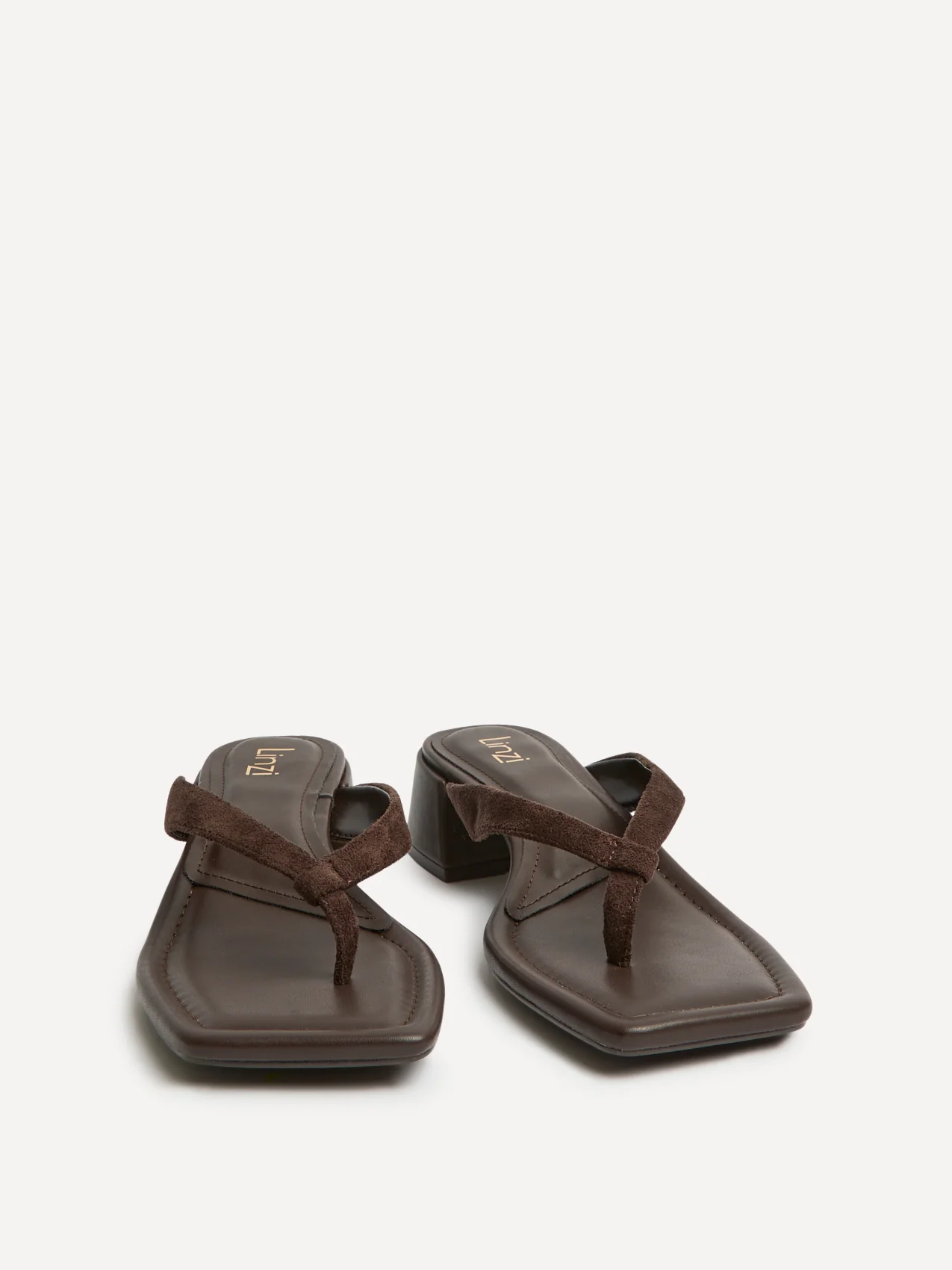 Phase Brown Faux Suede Mule Heels - Image 3