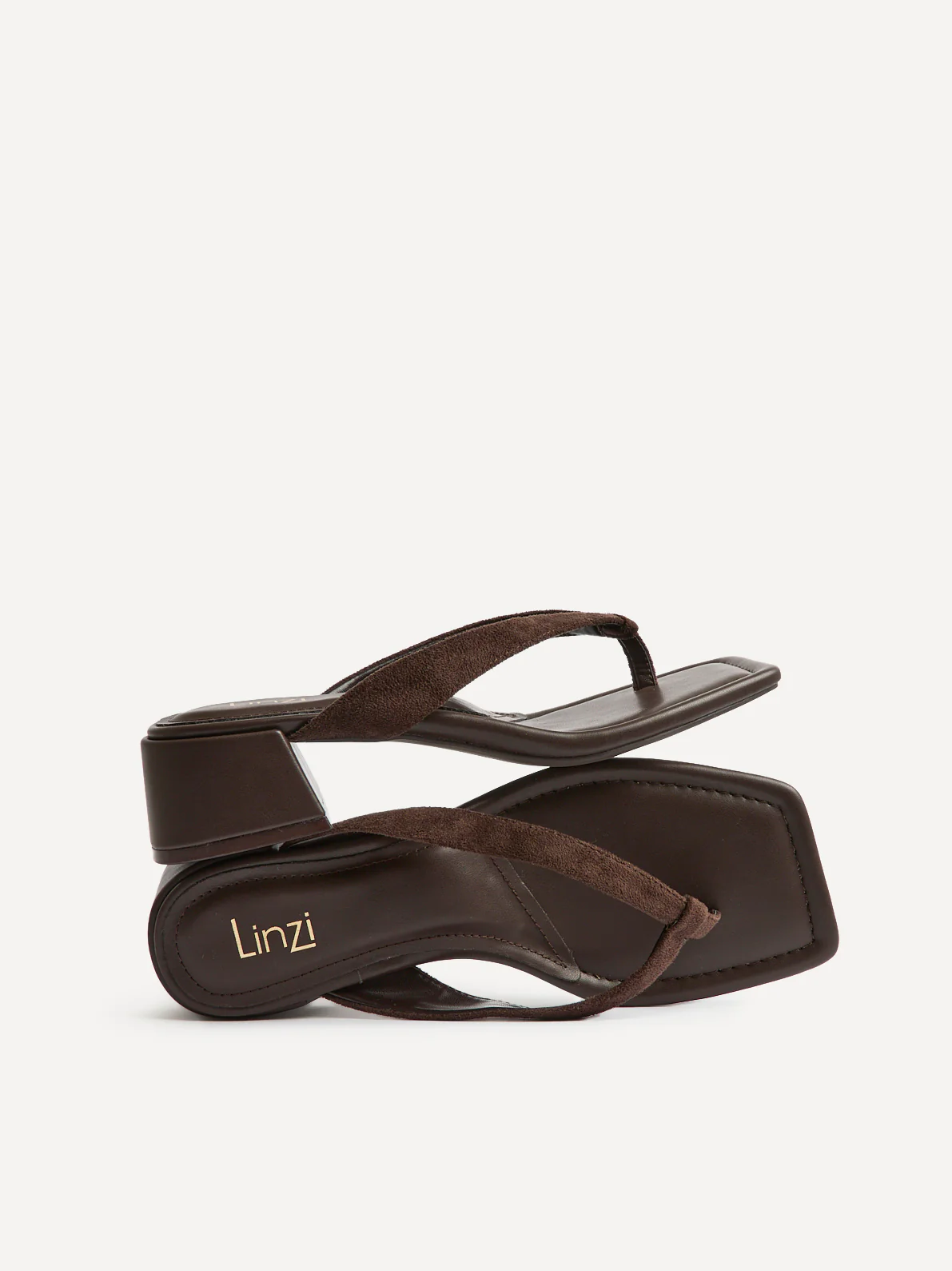 Phase Brown Faux Suede Mule Heels - Image 5