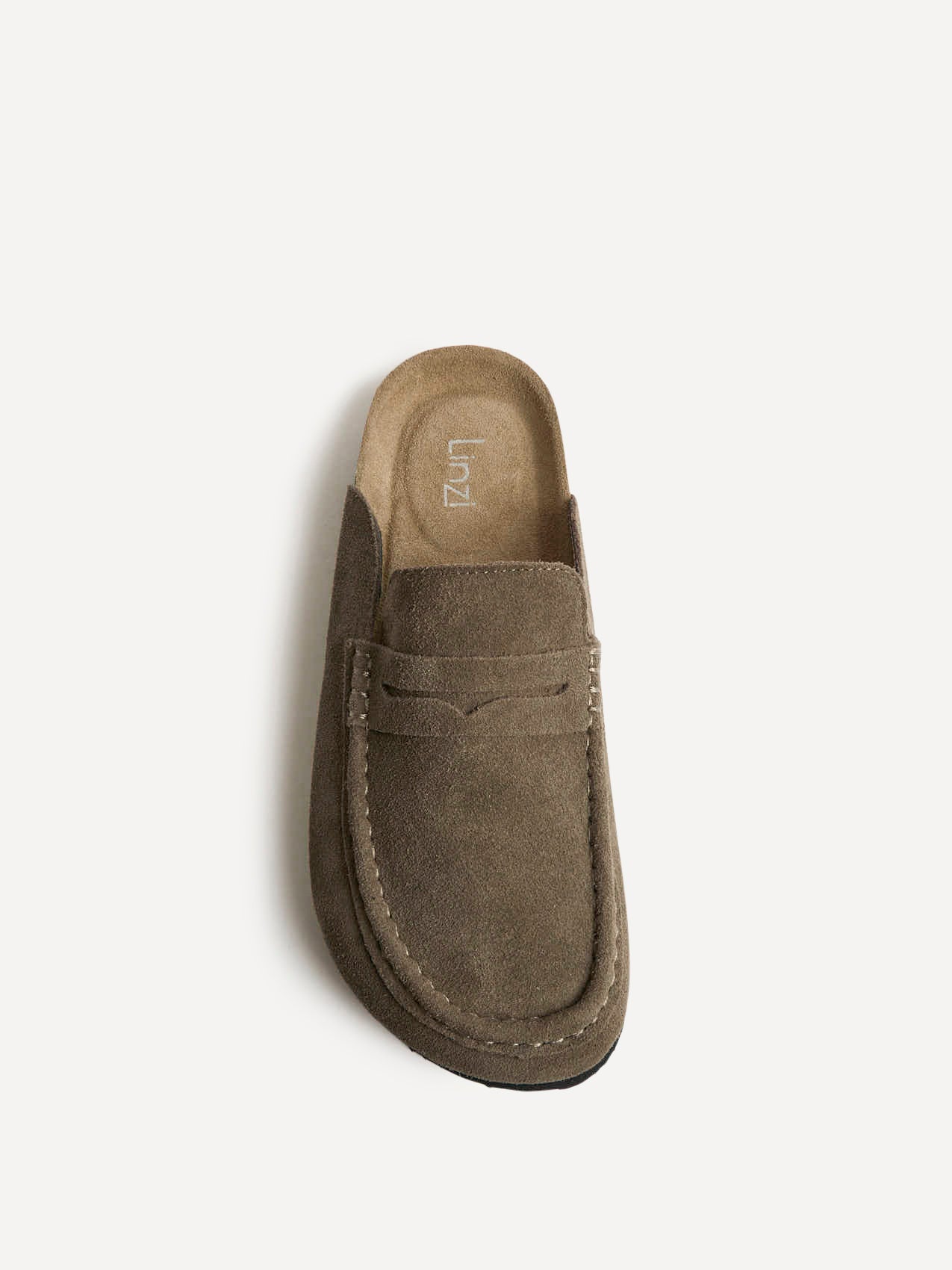 Poet Mocha Real Suede Leather Mule Loafers - Image 4