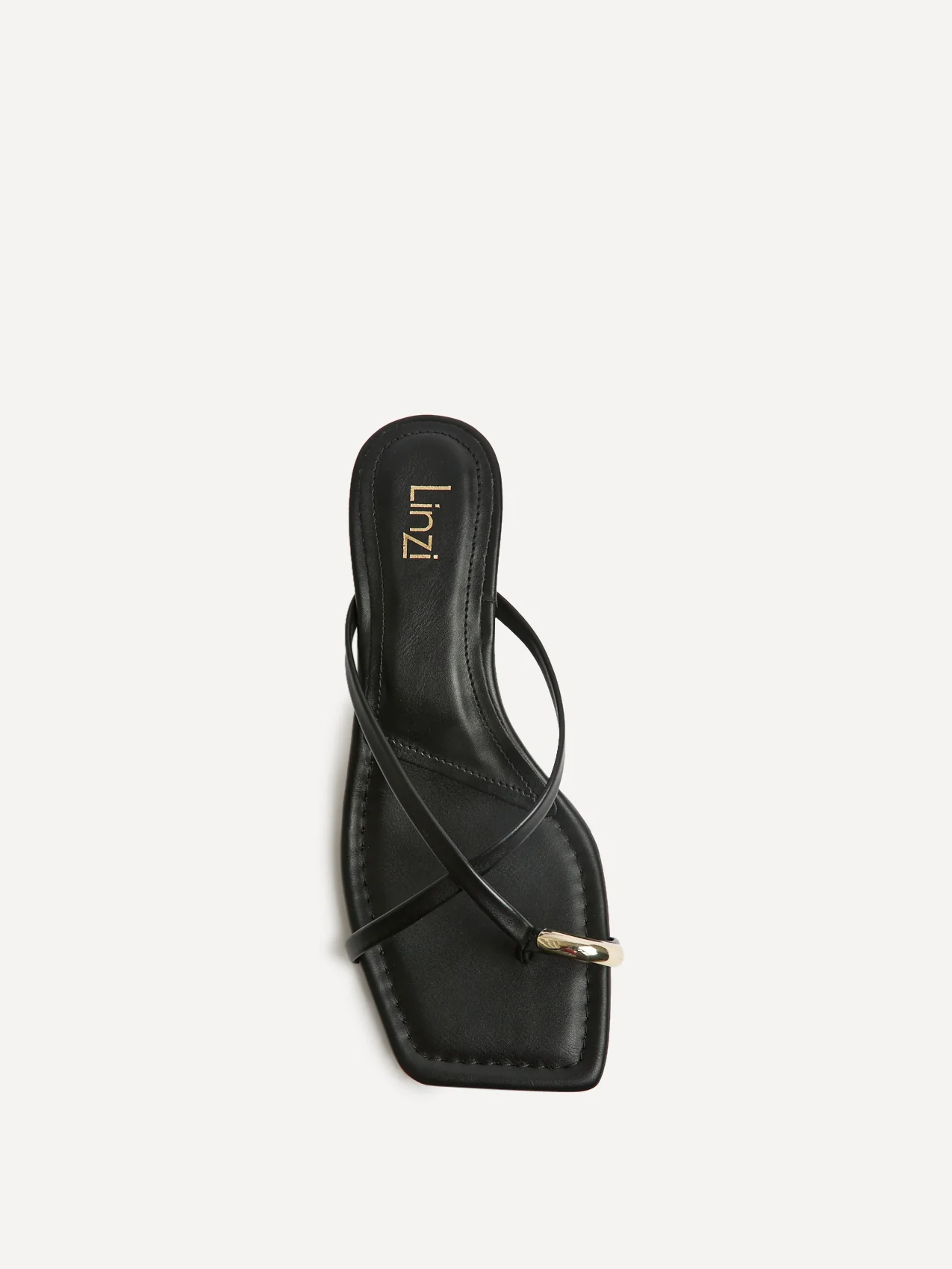 Polished Black Faux Leather Mule Heels - Image 4