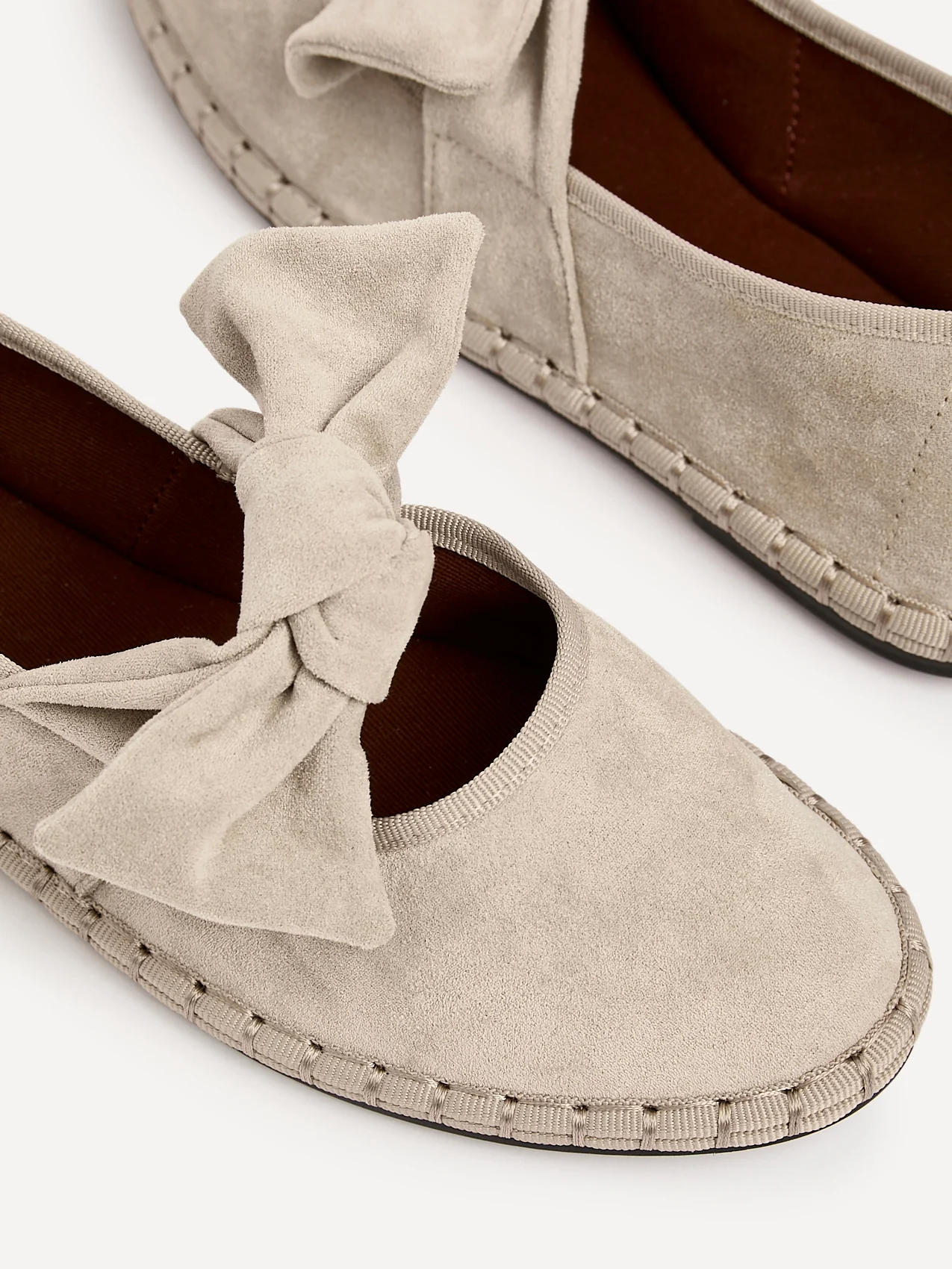 Pout Beige Faux Suede Pumps - Image 4