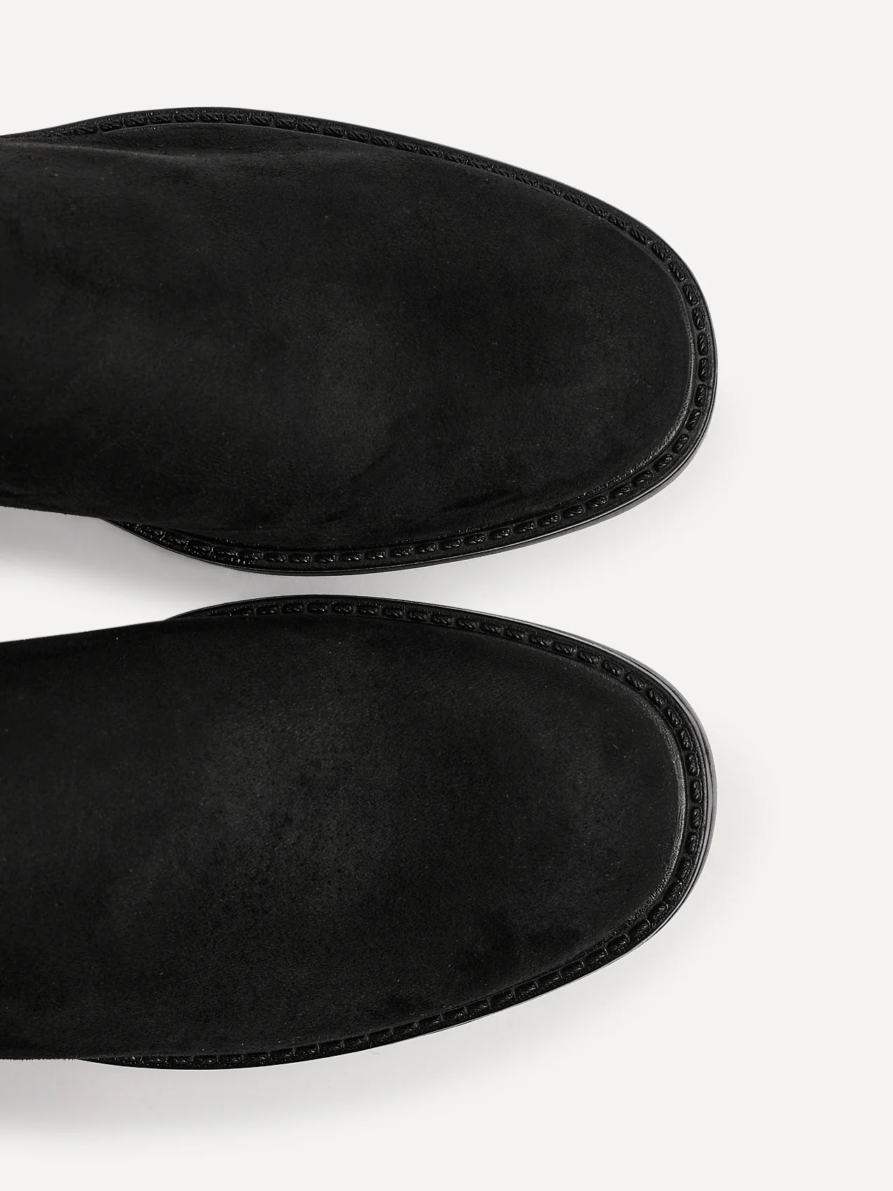 Power Black Faux Suede Riding Boots - Image 4