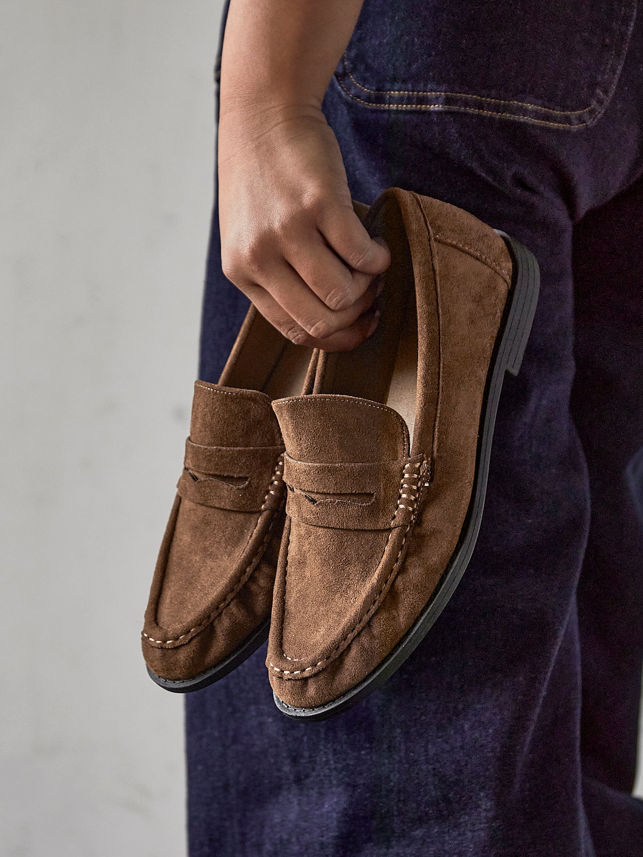 Precise Tan Faux Suede Loafers