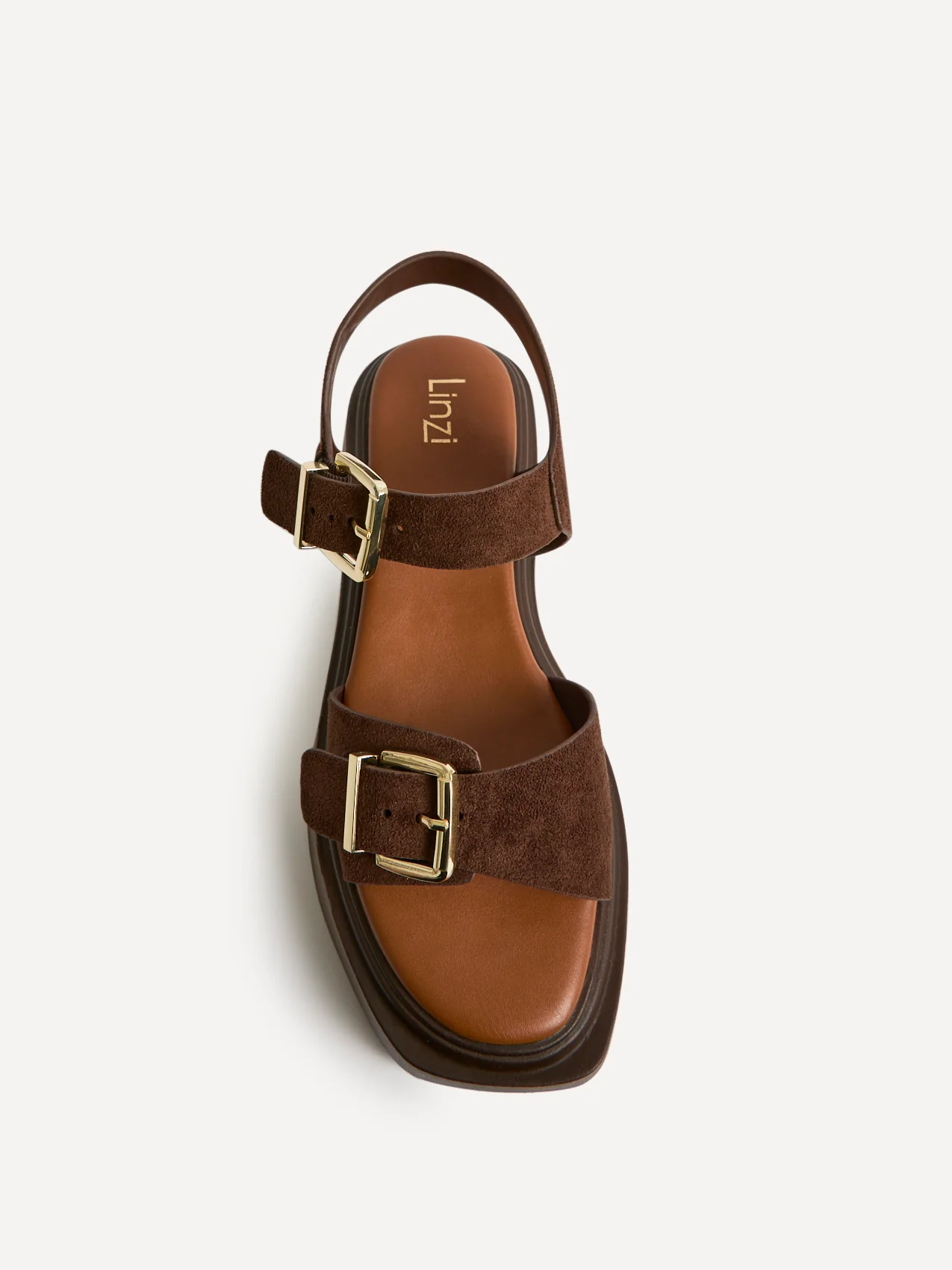 Preserve Brown Flatform Sandals - Image 4
