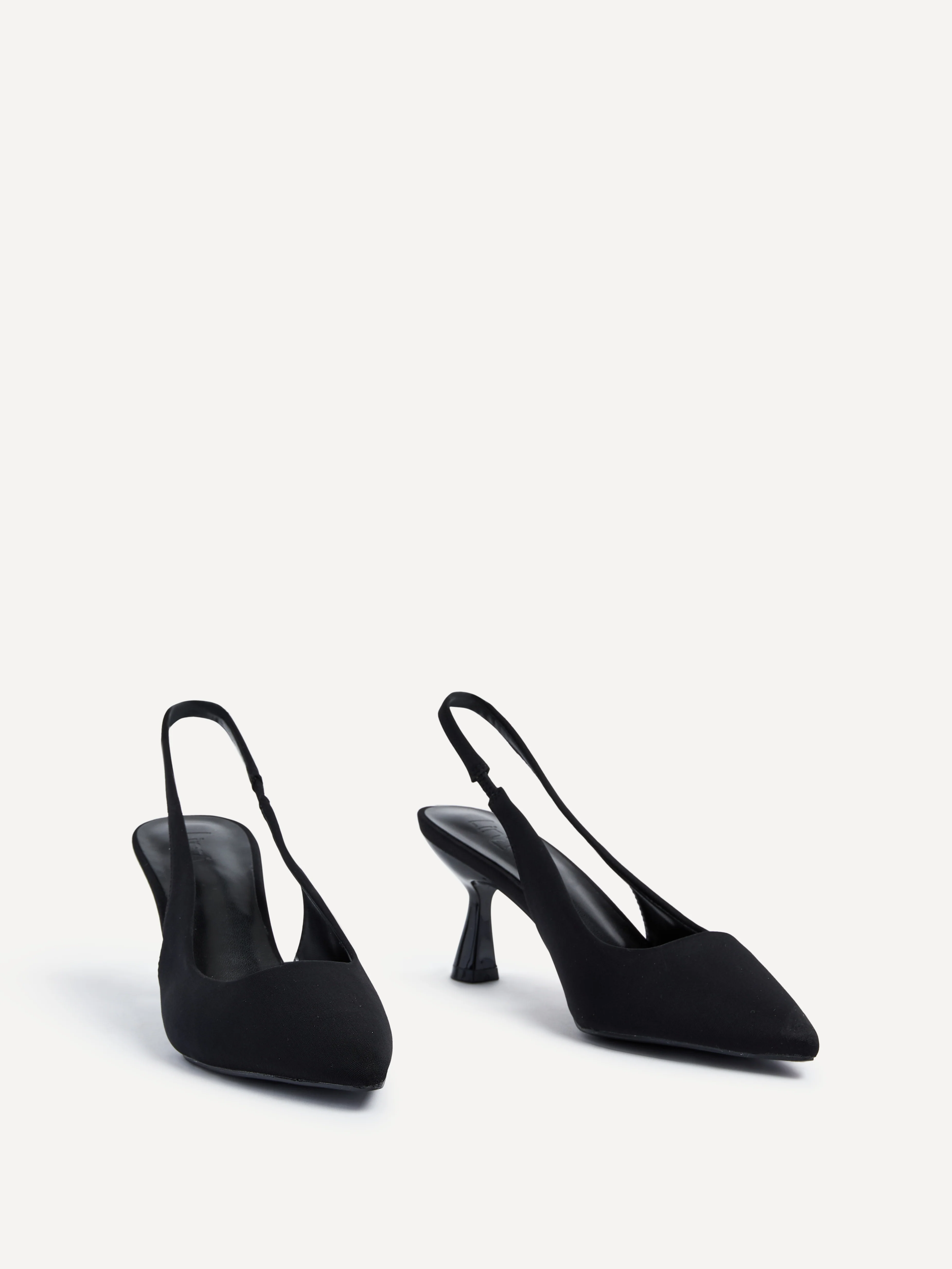 Presley Black Lycra Court Heels - Image 3
