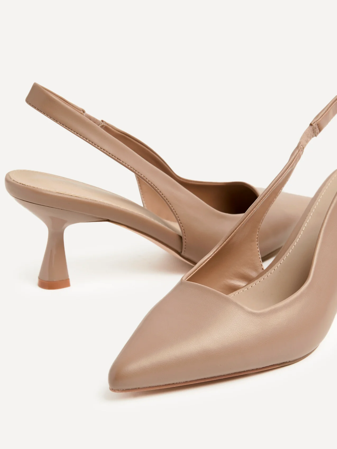 Presley Mocha Faux Leather Court Heels - Image 4