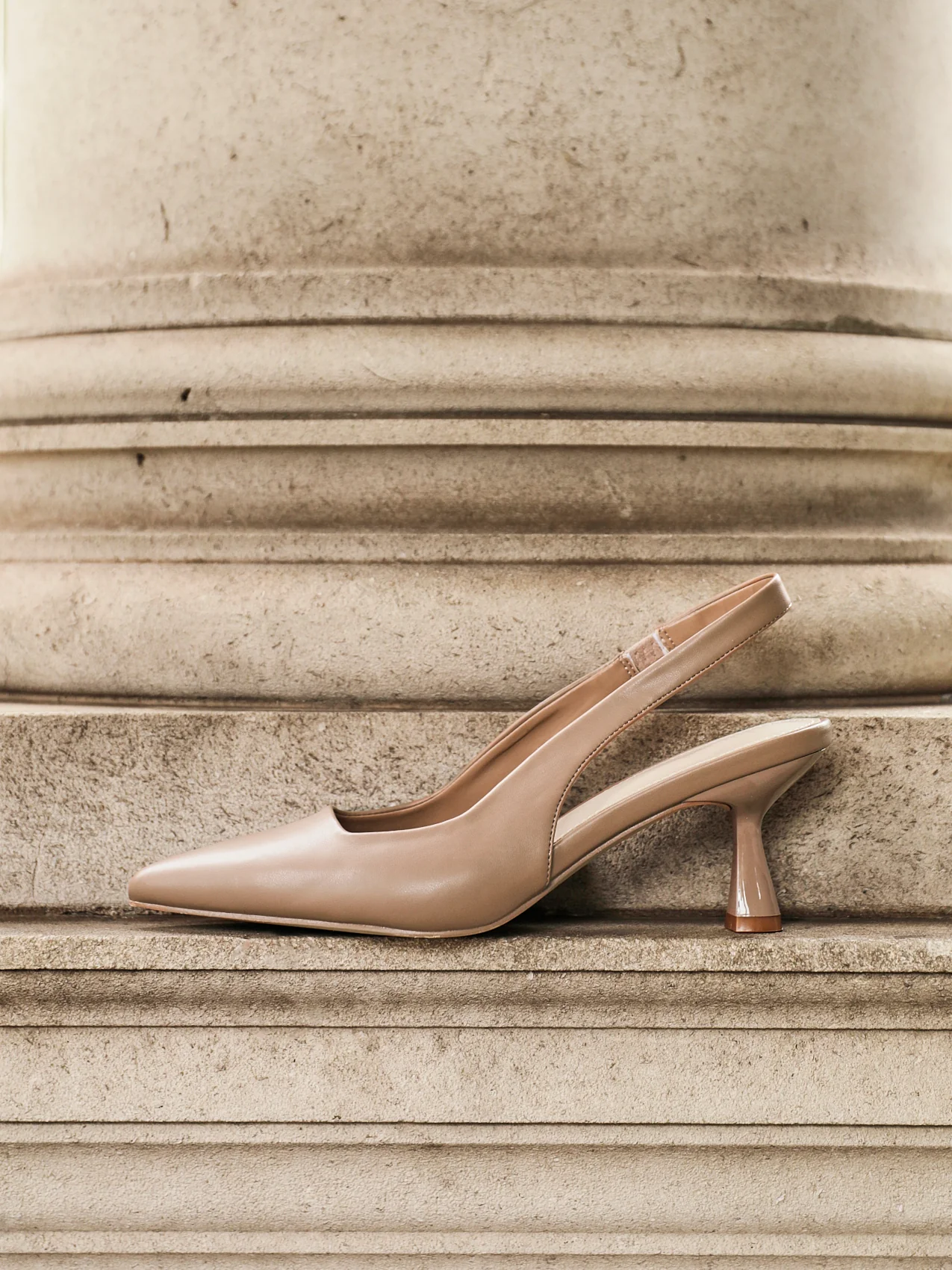 Presley Mocha Faux Leather Court Heels - Image 8