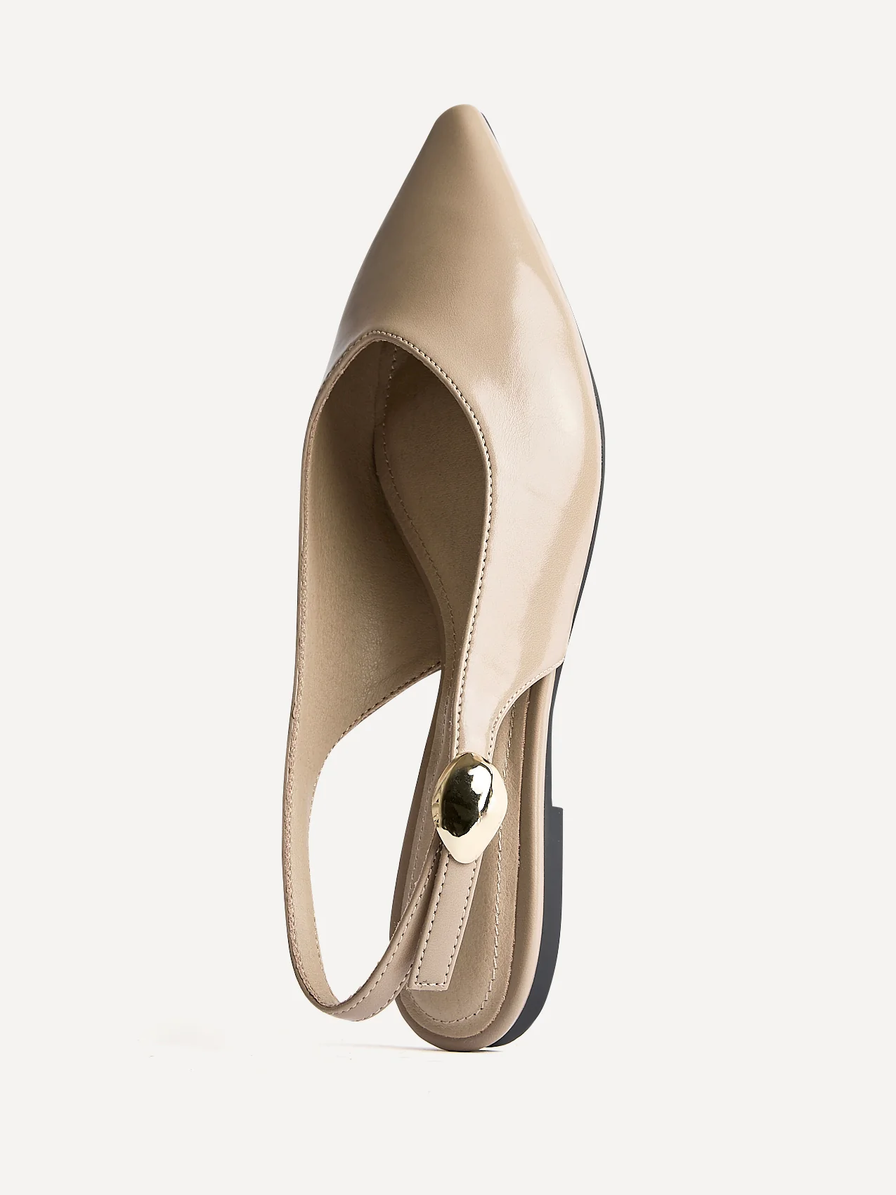 Profile Nude Faux Leather Ballet Flats - Image 5