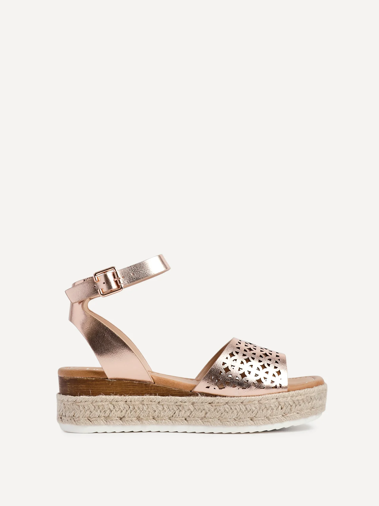 Radiance Rose Gold Flatform Sandals