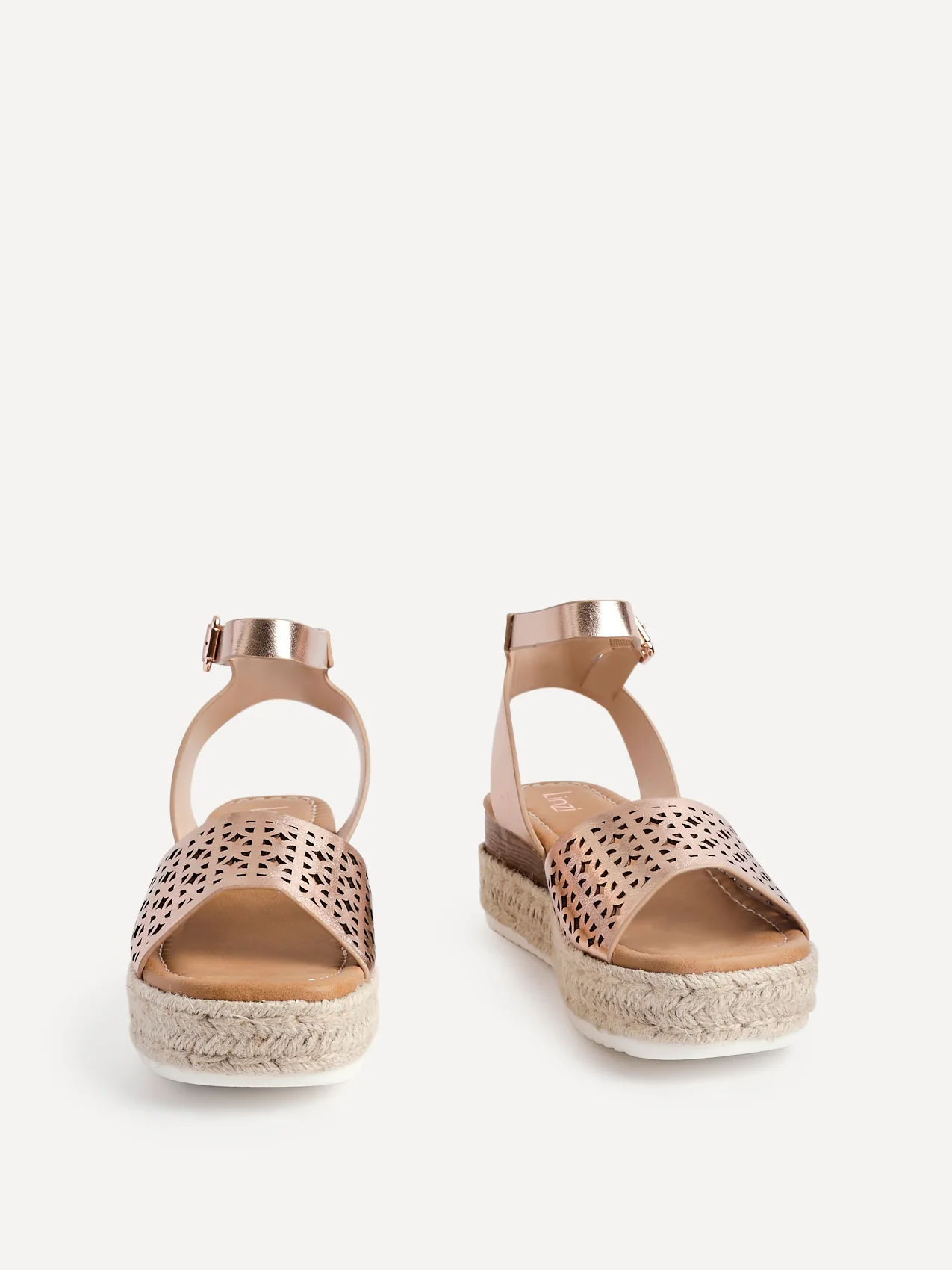 Radiance Rose Gold Flatform Sandals - Image 2