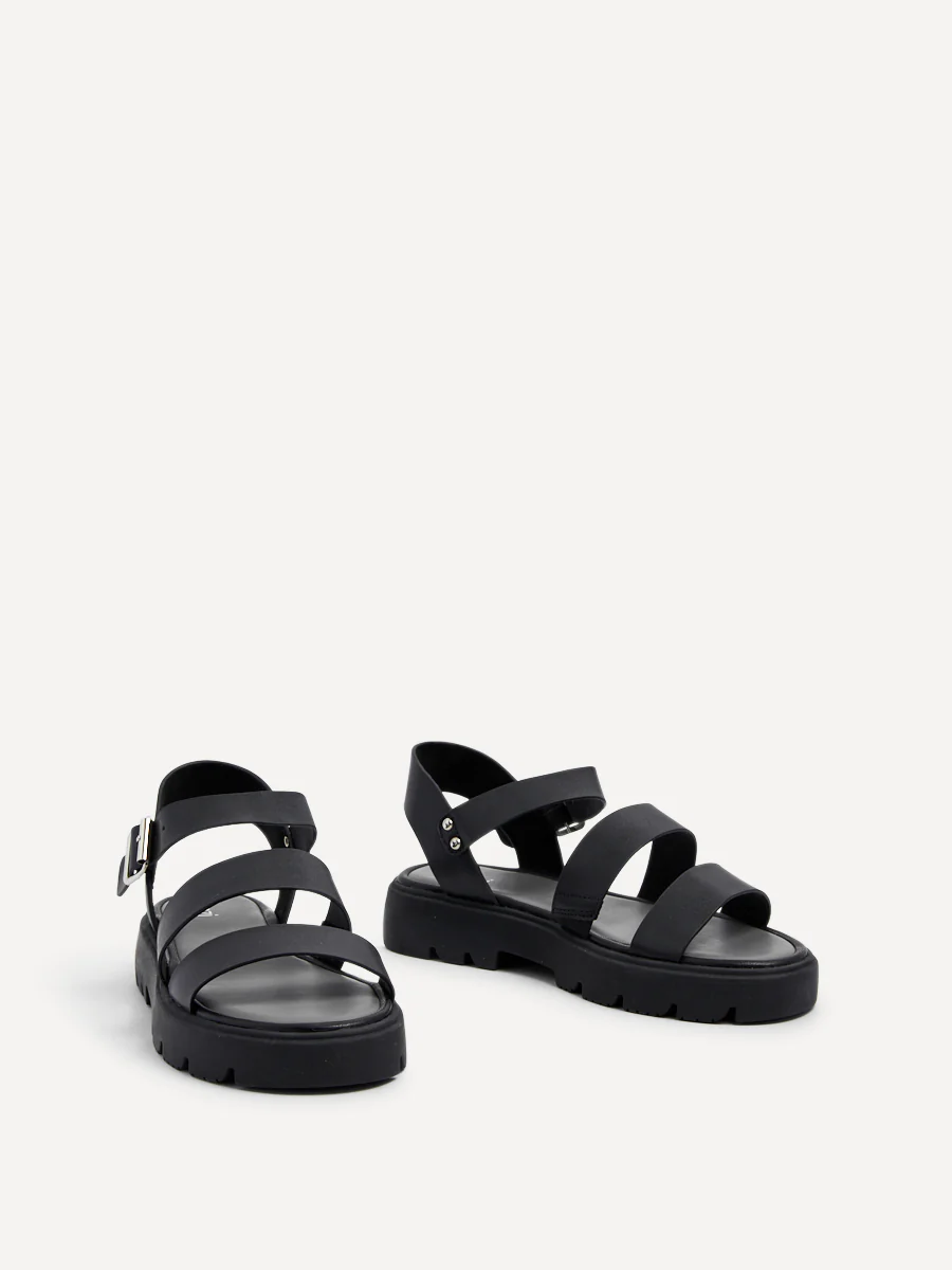 Ramona Black Gladiator Sandals - Image 3