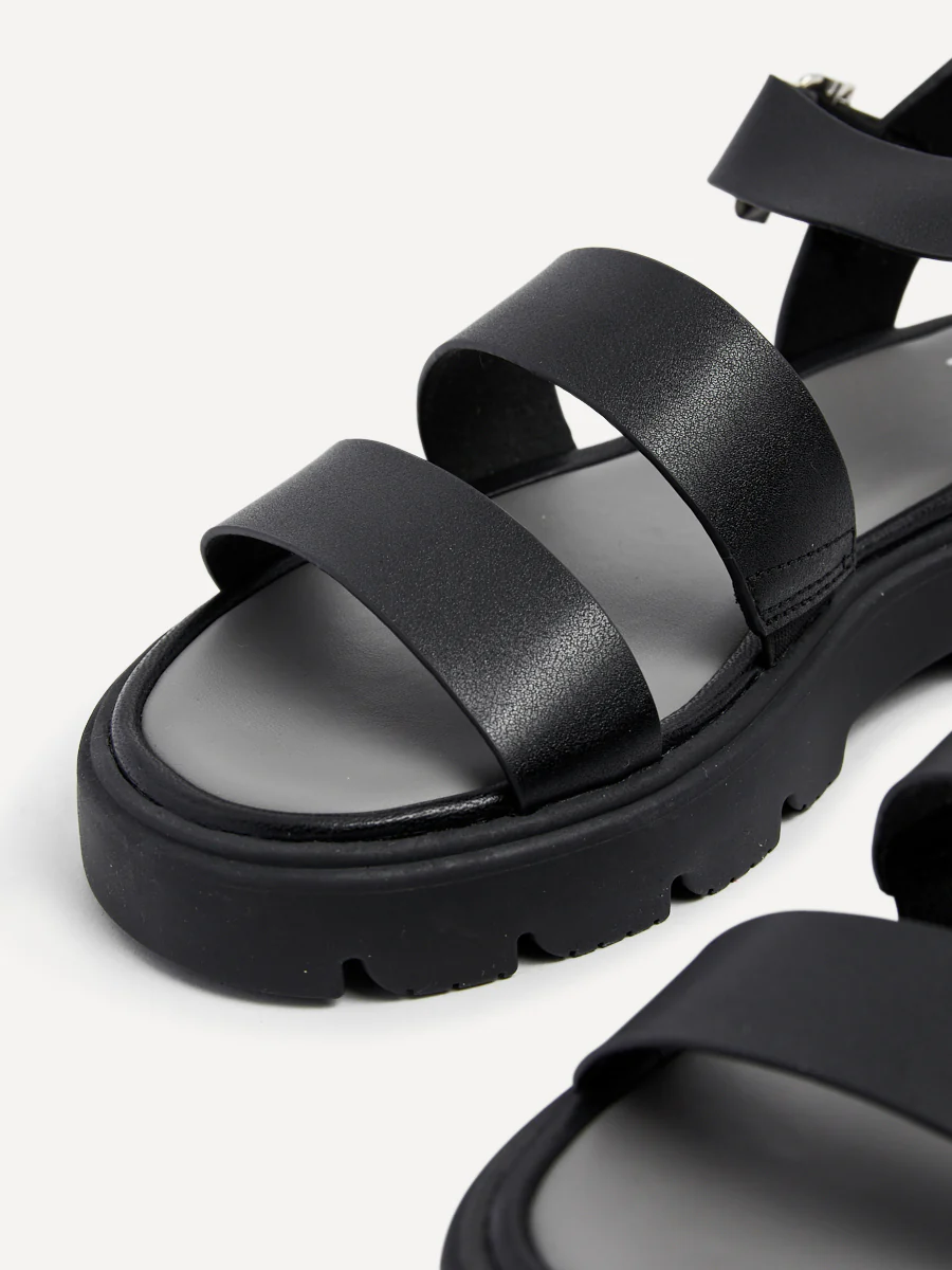 Ramona Black Gladiator Sandals - Image 4