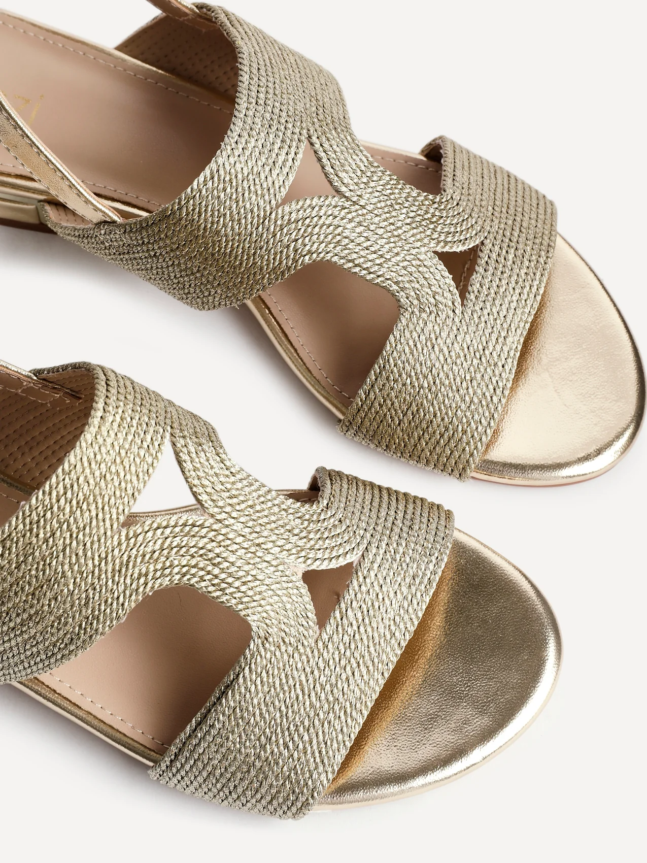 Reeva Gold Slingback Block Heel Sandals - Image 4