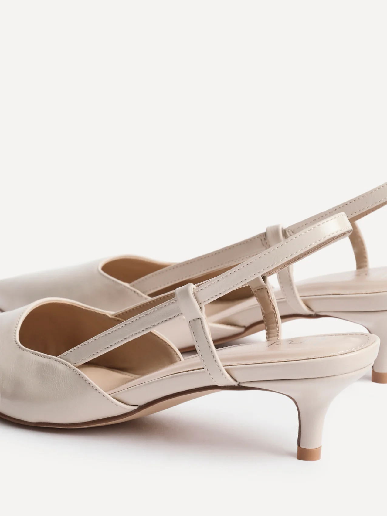 Refined Nude Slingback Kitten Heels - Image 3