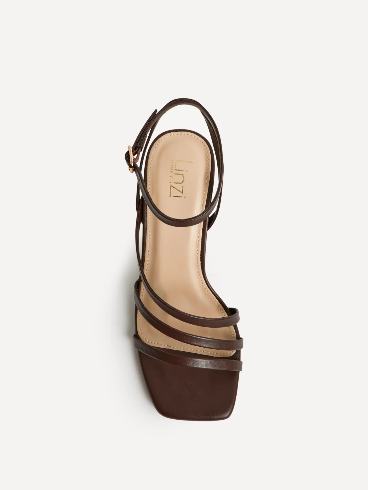 Reflect Wide Fit Brown Strappy Heels - Image 4