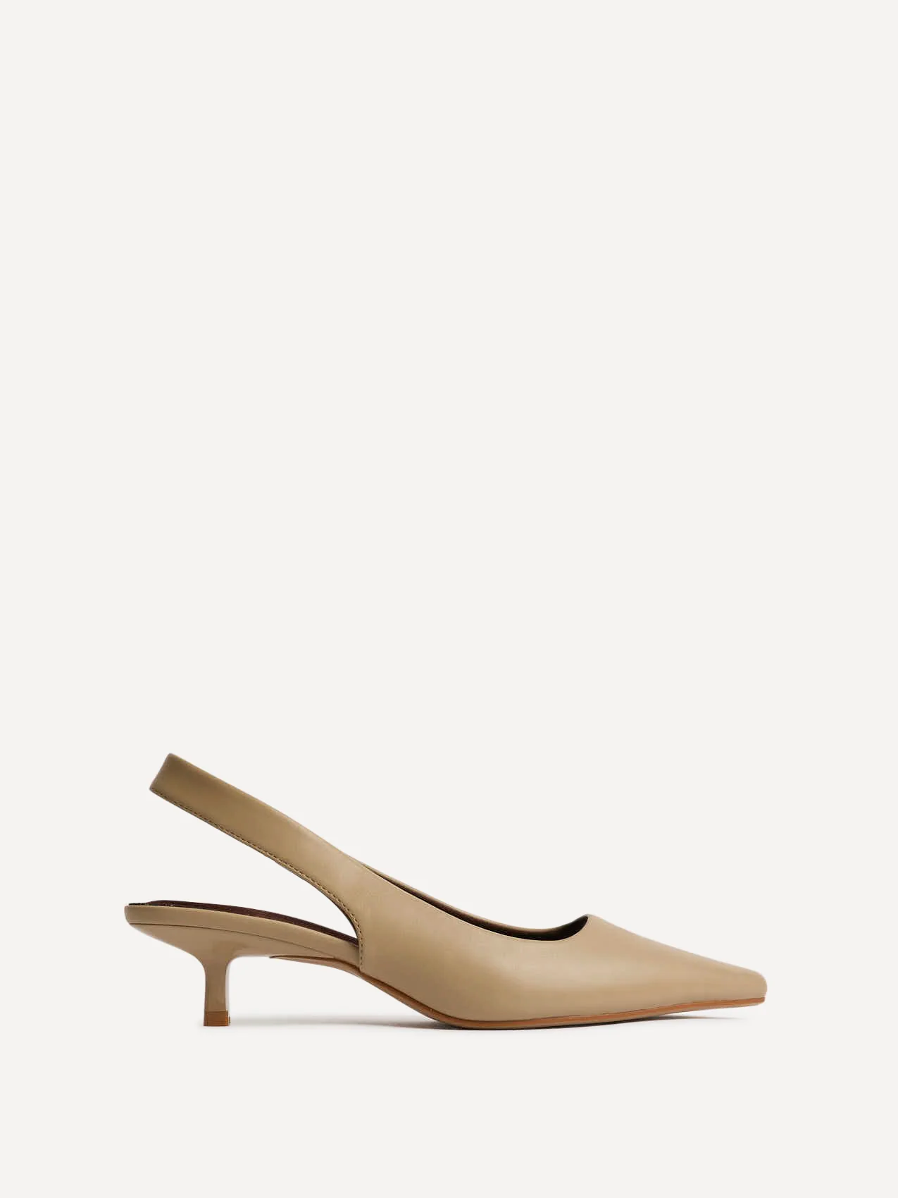 Reign Taupe Faux Leather Court Heels - Image 2