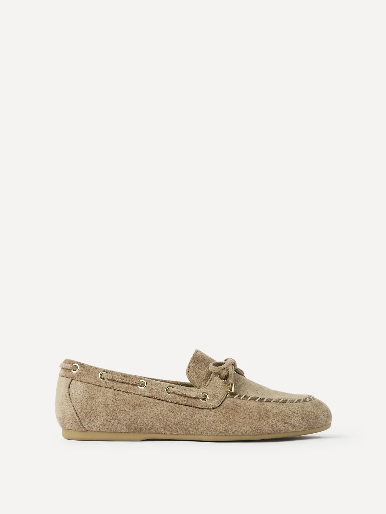 Relevant Taupe Faux Suede Loafers - Image 2