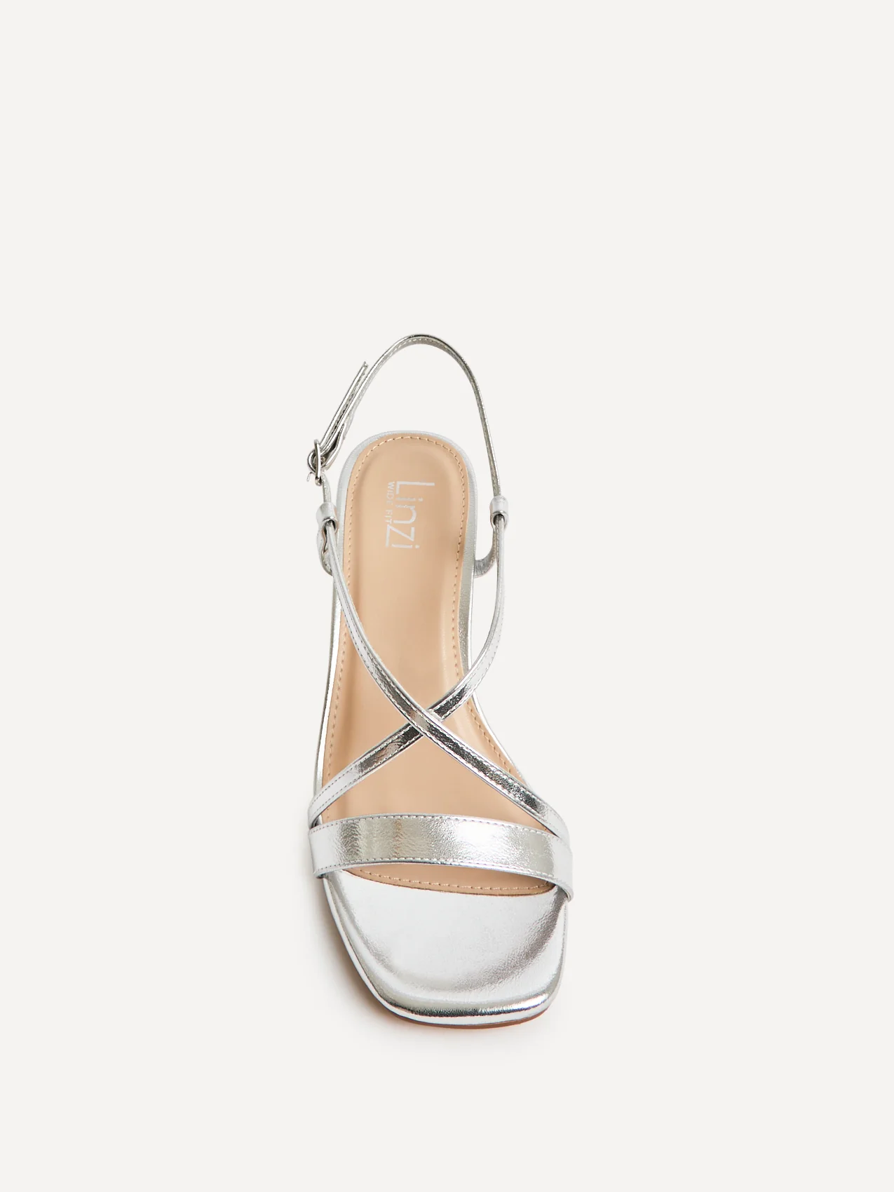 Remain Wide Fit Silver Heeled Sandals - Image 2
