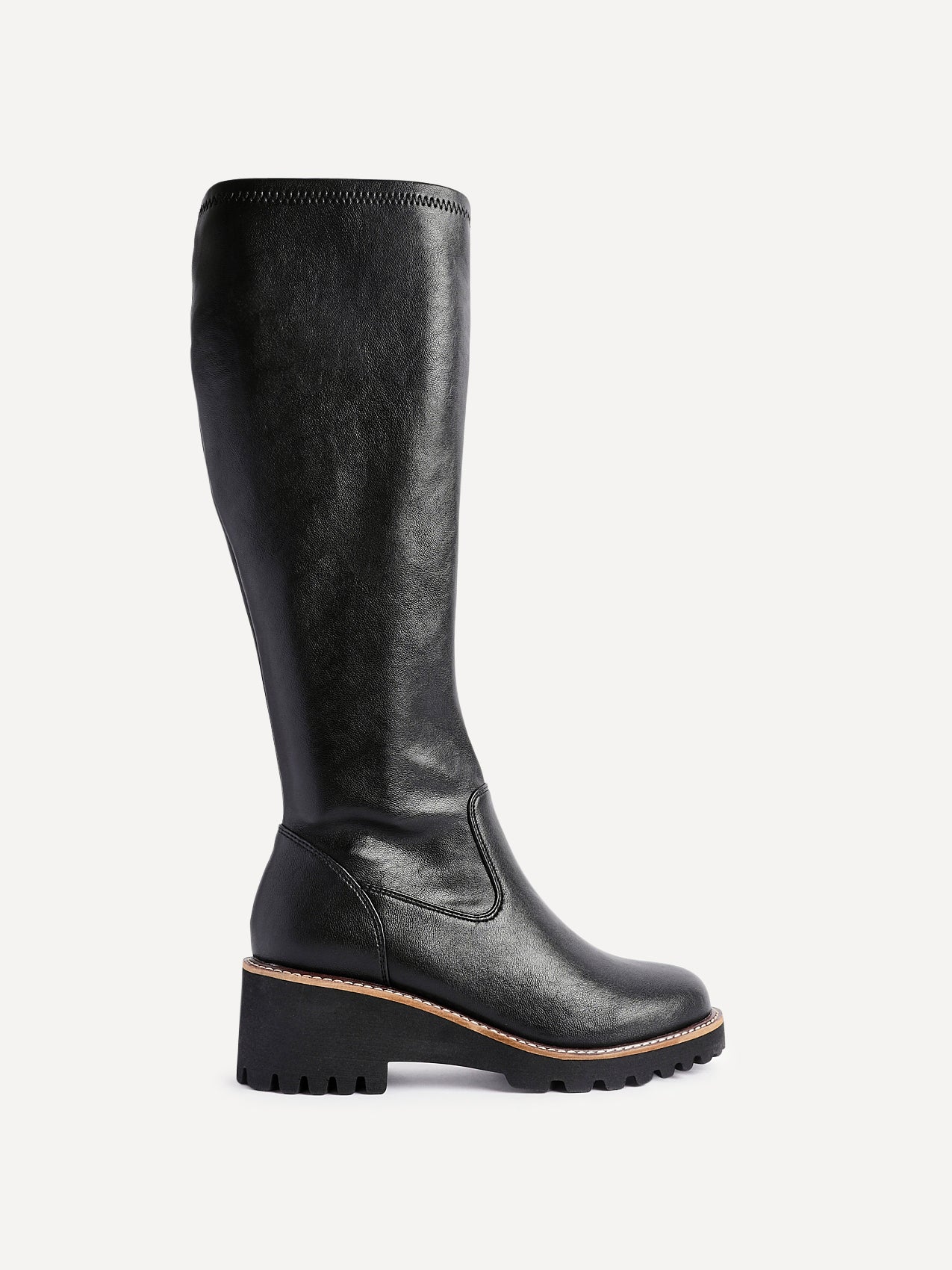 Resist Black Wedge Long Boots - Image 2