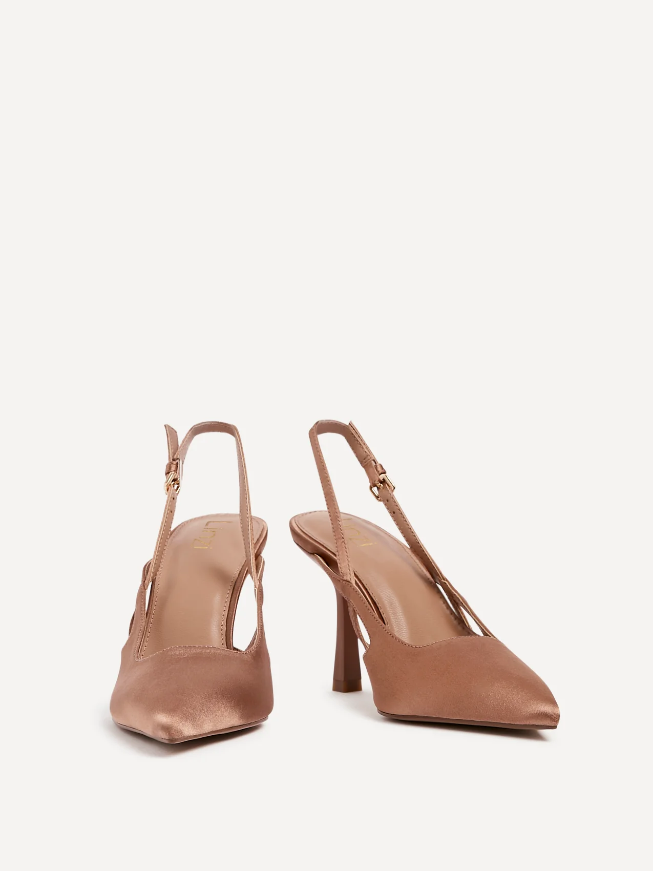 Rhea Mocha Mousse Sling Back Court Heels - Image 3