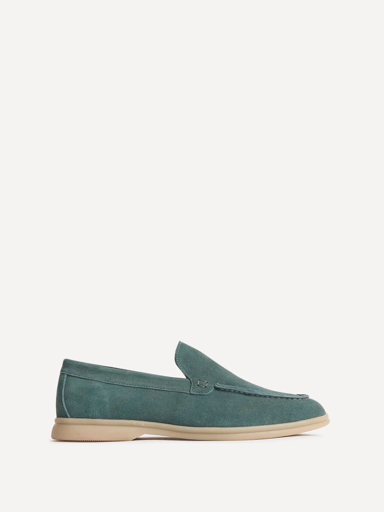 Rino Mens Blue Suede Leather Loafers - Image 2