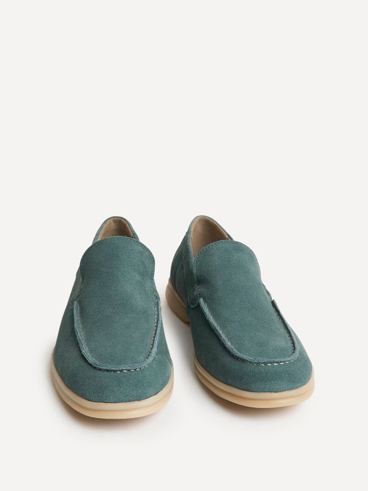 Rino Mens Blue Suede Leather Loafers - Image 3