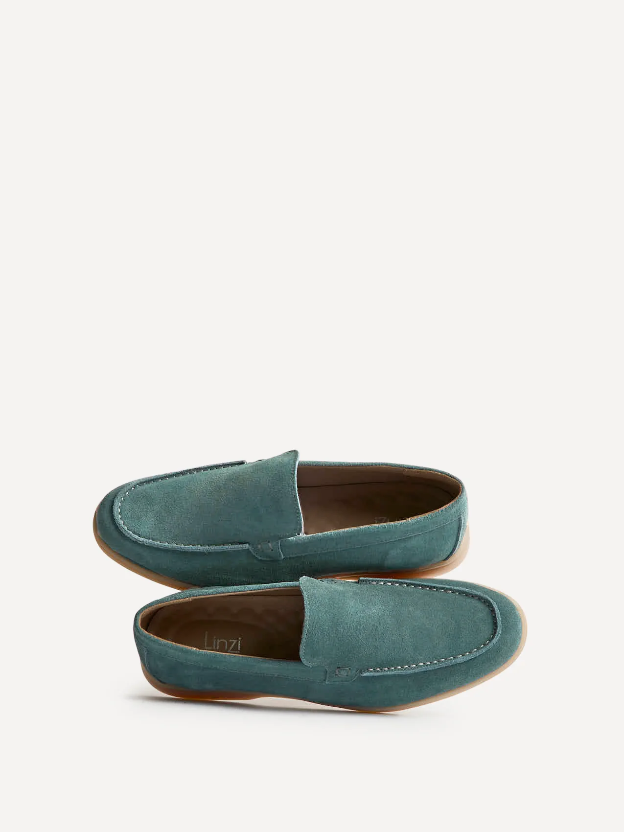 Rino Mens Blue Suede Leather Loafers - Image 5