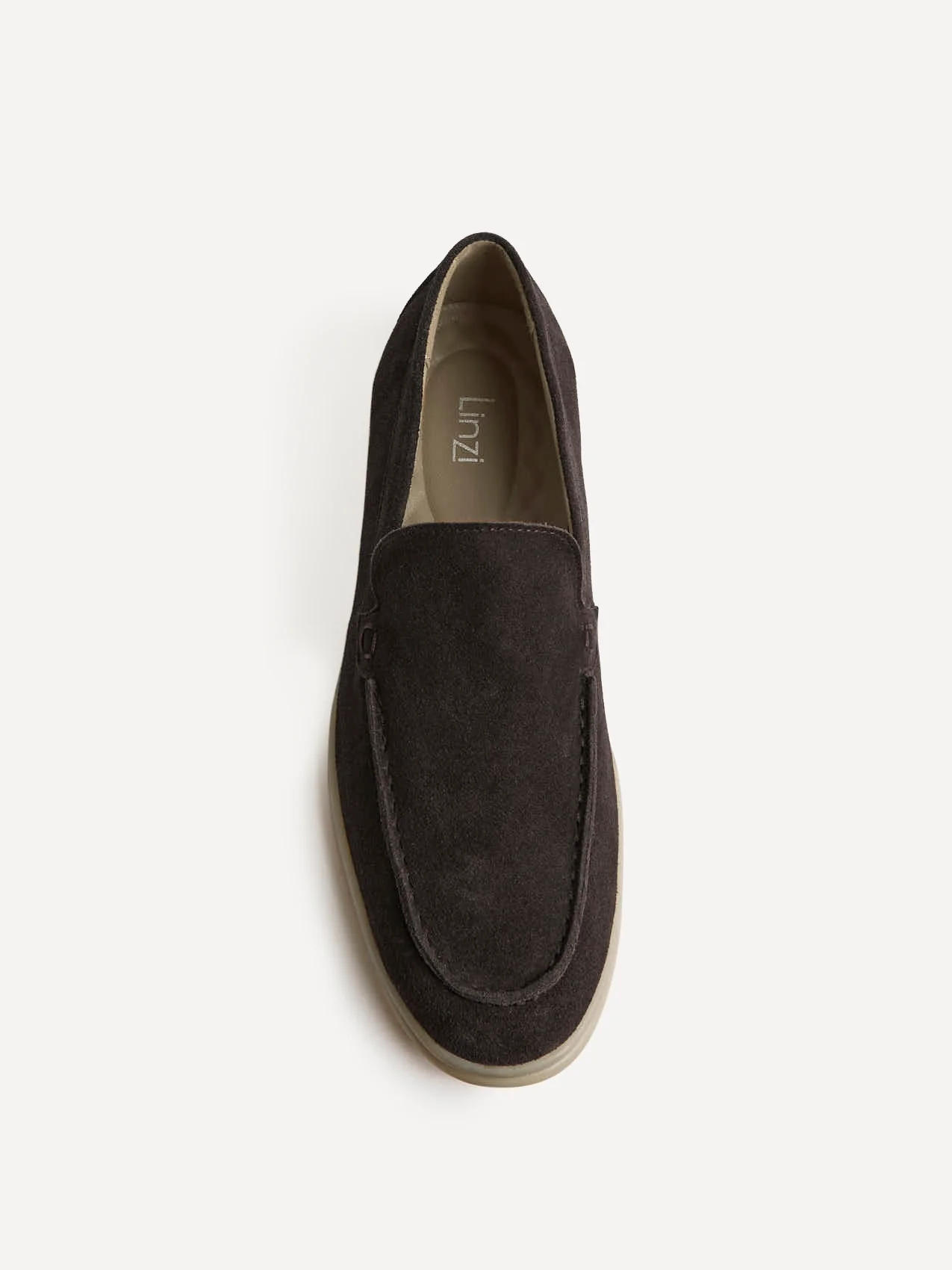 Rino Mens Brown Suede Leather Loafers - Image 4