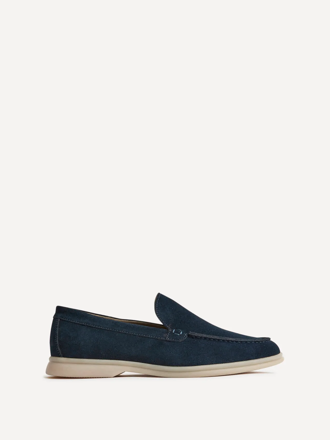 Rino Mens Navy Suede Leather Loafers - Image 2