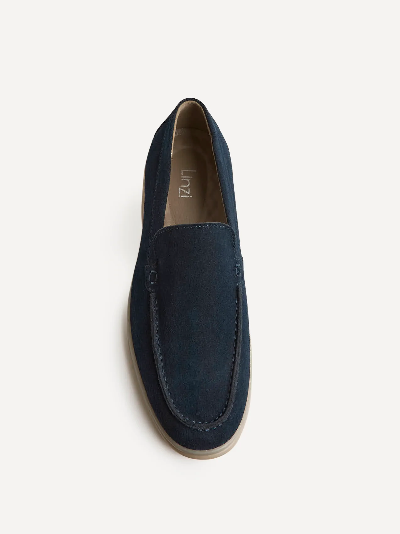 Rino Mens Navy Suede Leather Loafers - Image 4