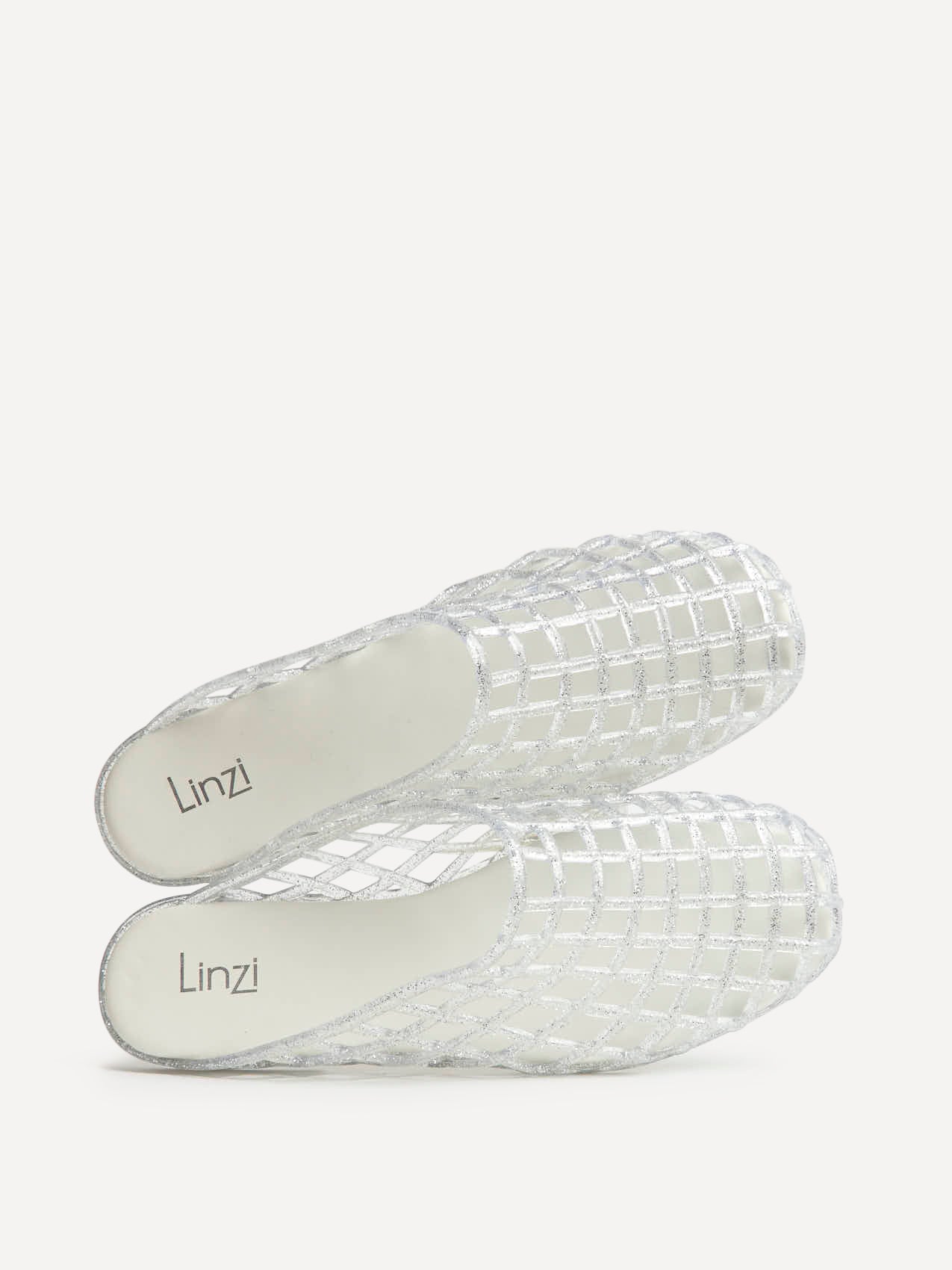 Ripple Silver Glitter Jelly Mules - Image 5