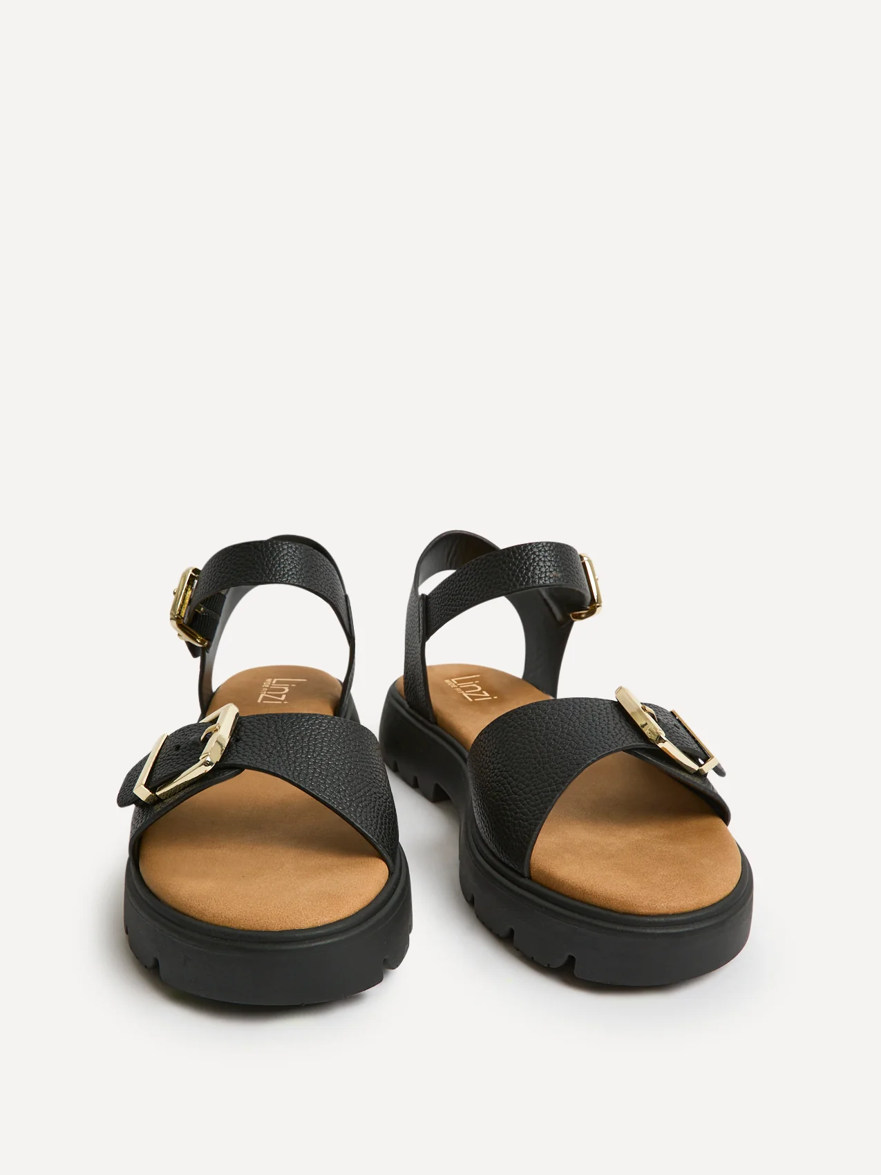 Rocket Wide Fit Black Chunky Sandals - Image 3