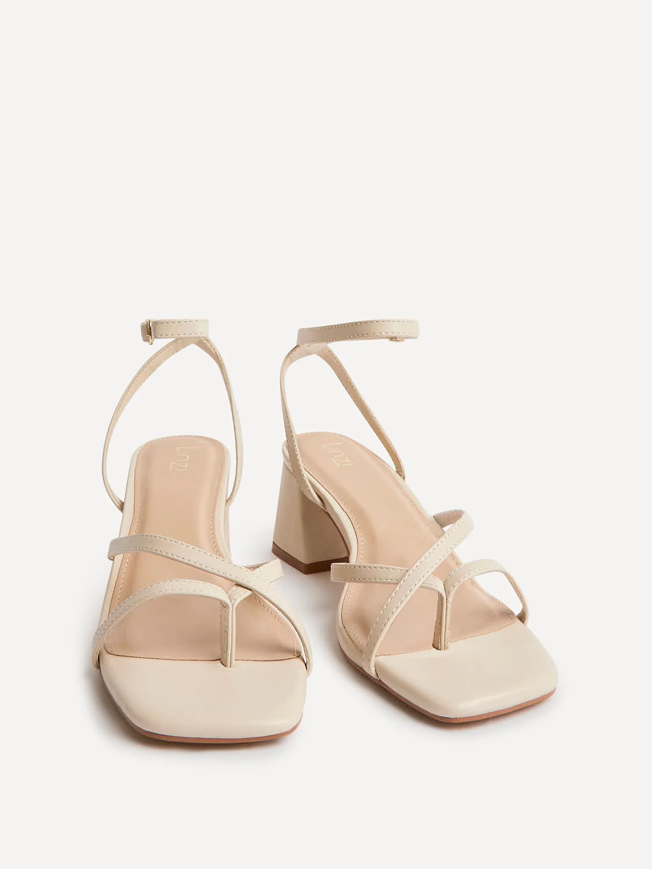Sally Nude Heeled Sandals - Image 3