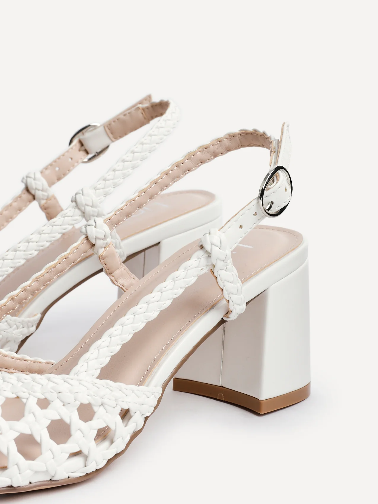 Sandria White Handwoven Court Heels - Image 5