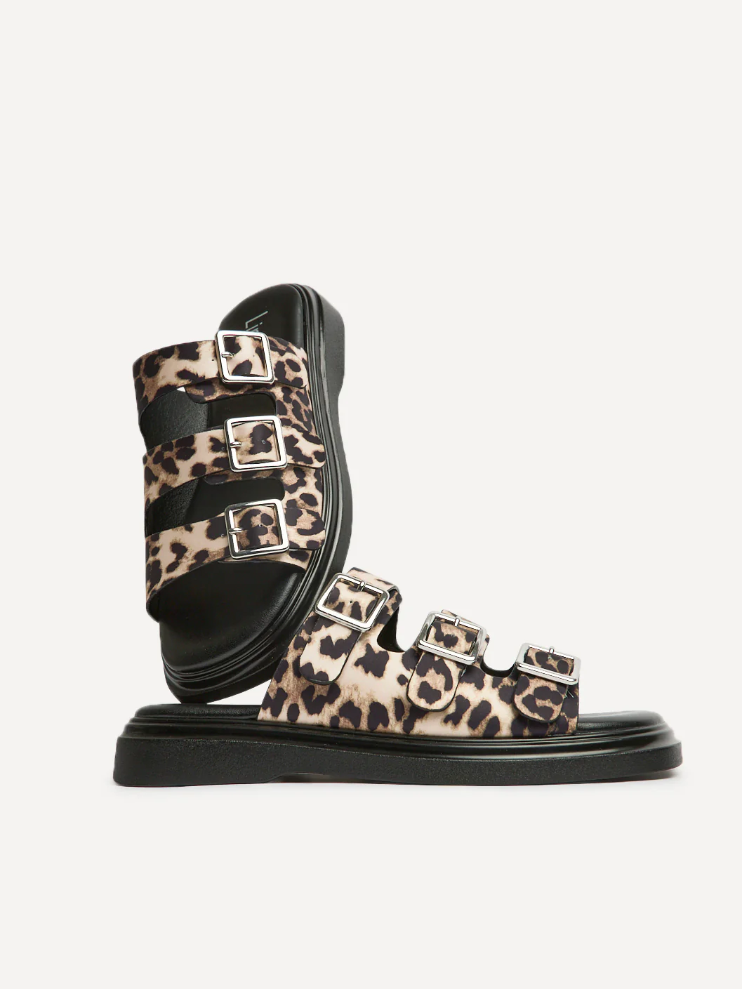 Satellite Leopard Print Flat Sandals - Image 5