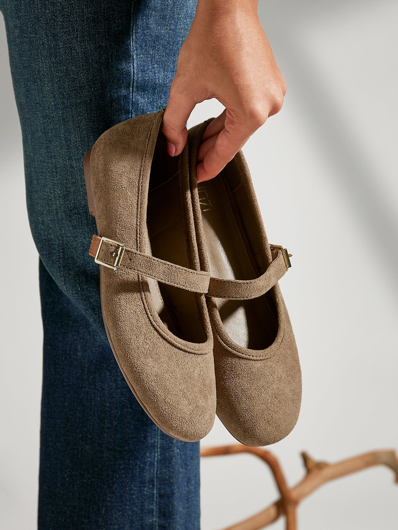 Schedule Mocha Faux Suede Ballet Flats - Image 6