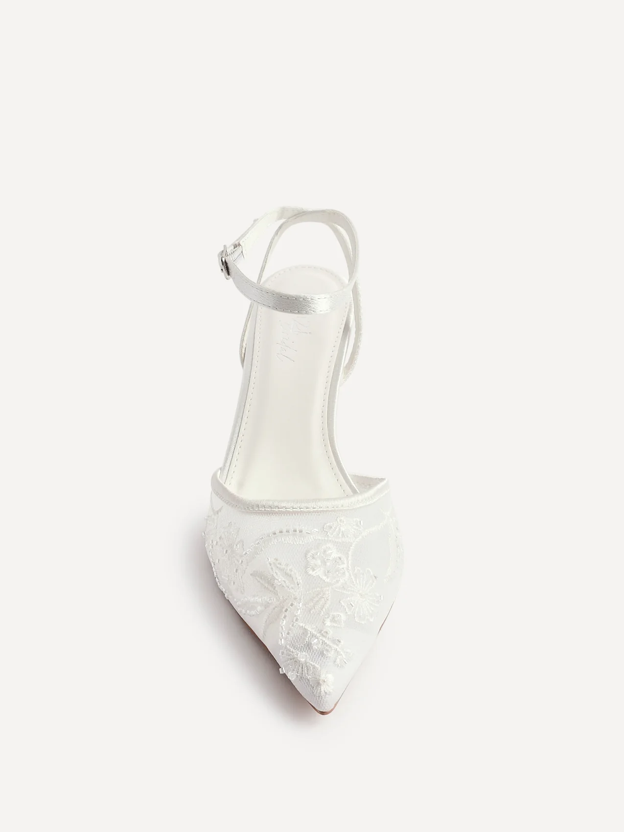 Serenade Bridal Ivory Beaded Mesh Court Heels - Image 5