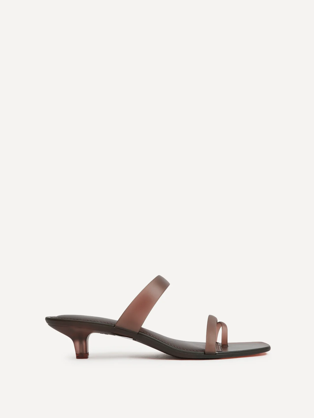 Shade Brown Jelly Heeled Sandals - Image 2