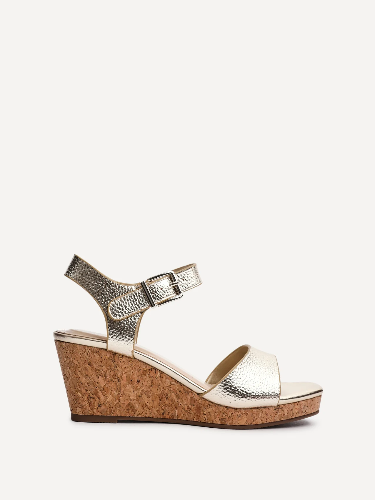 Sierra Gold Cork Platform Wedges - Image 2