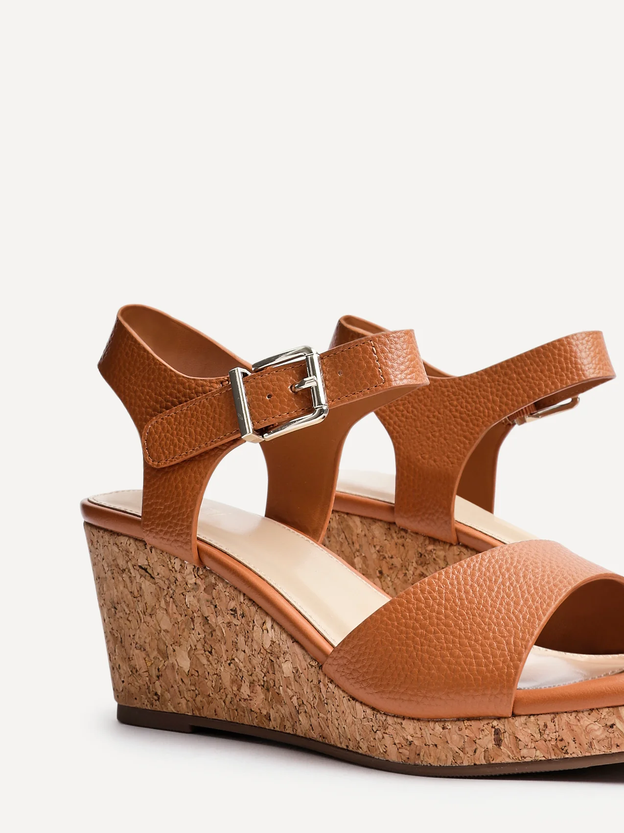 Sierra Tan Cork Platform Wedges - Image 4