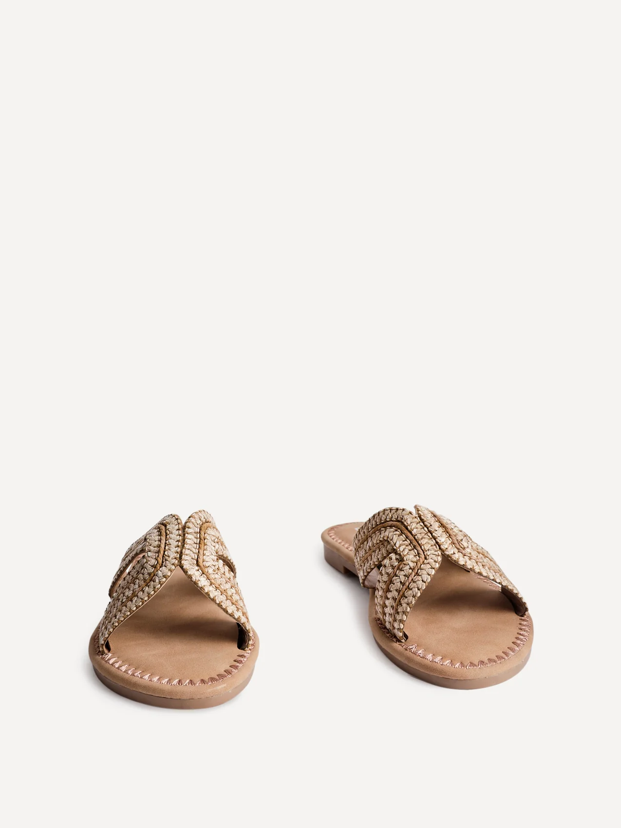 Solar Nude Flat Slider Sandals - Image 3