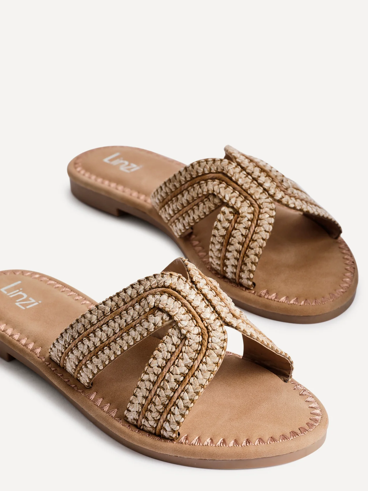 Solar Nude Flat Slider Sandals - Image 4