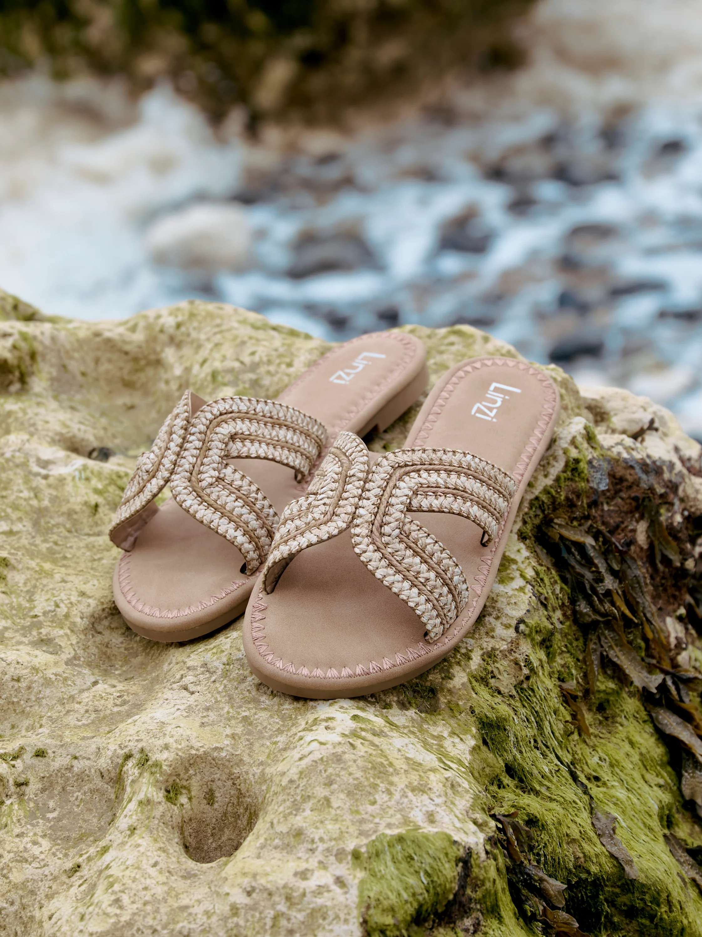 Solar Nude Flat Slider Sandals - Image 6