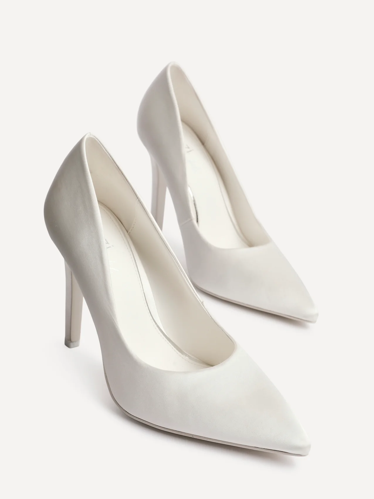Solemate Bridal Ivory Satin Court Heels - Image 4