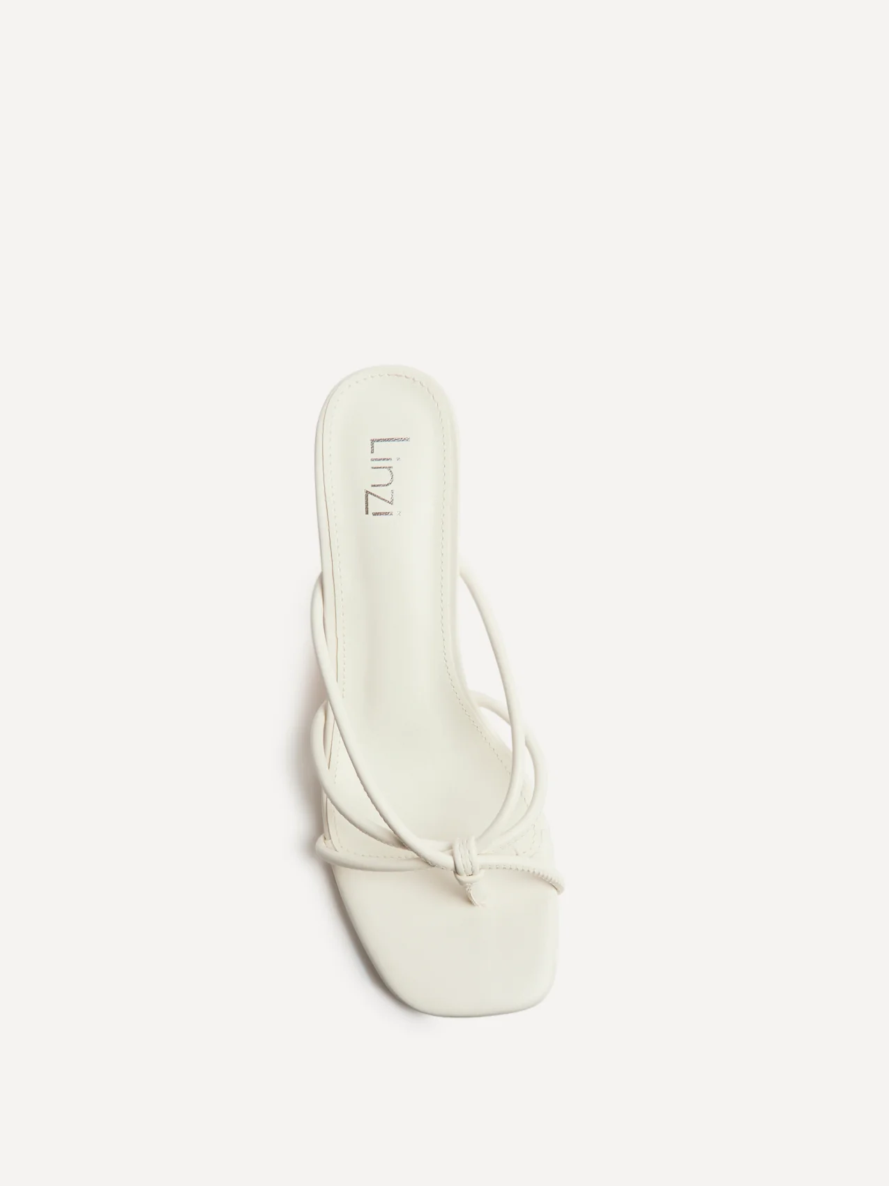 Solis White Strappy Mule Heels - Image 4