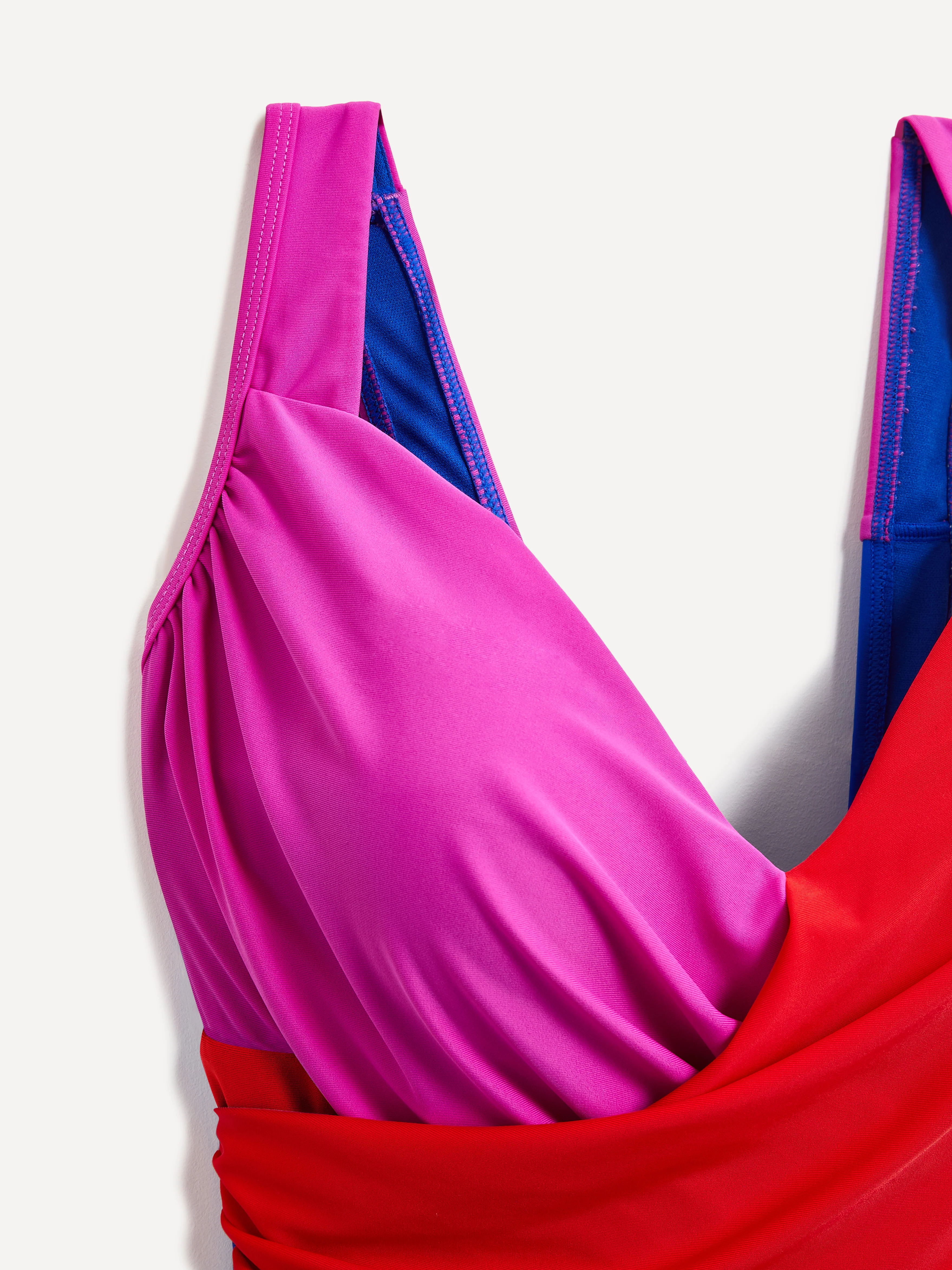 Sorrento Colour Block Draped Swimsuit - Image 2