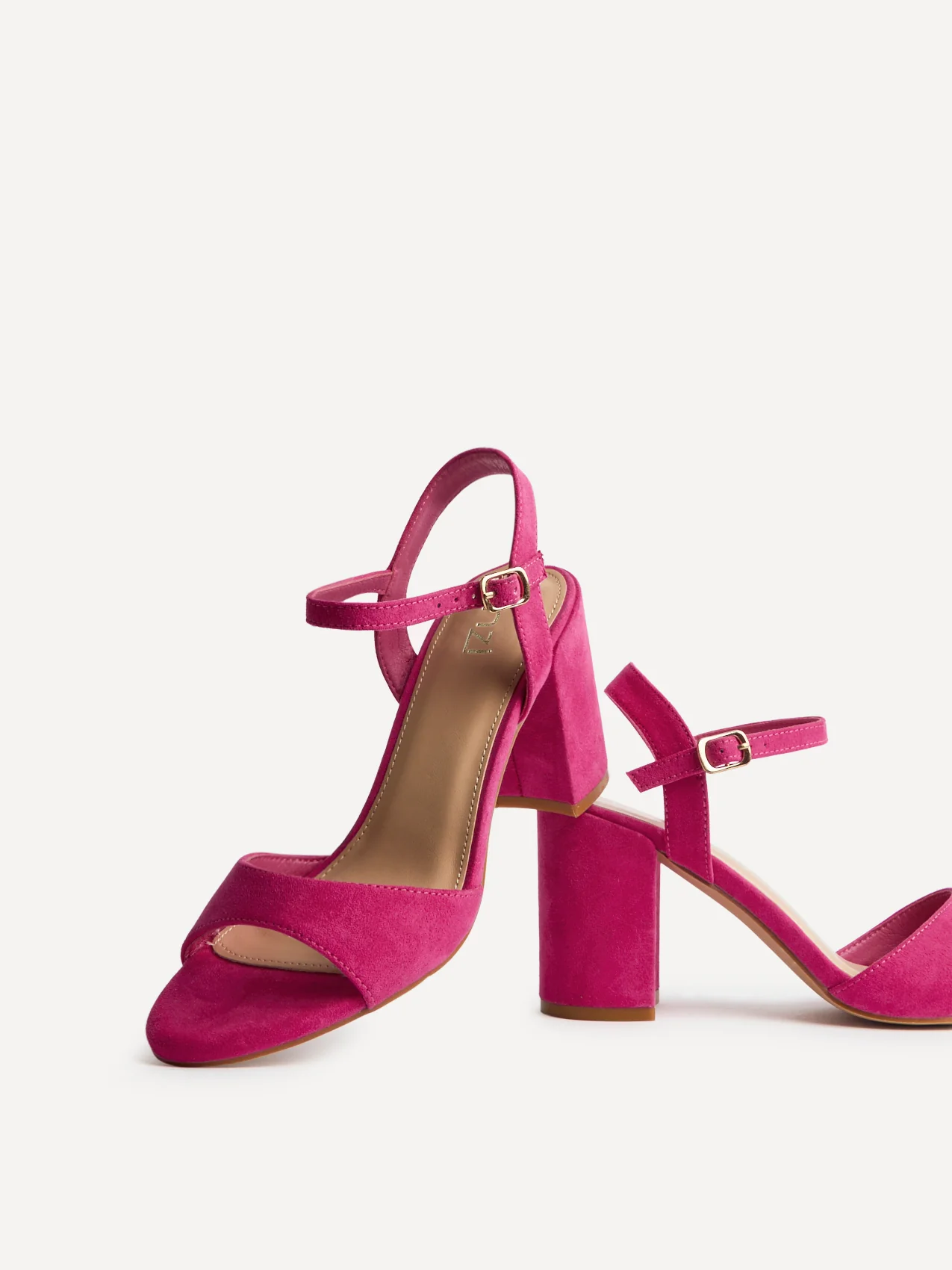 Soul Pink Faux Suede Block Heels - Image 5