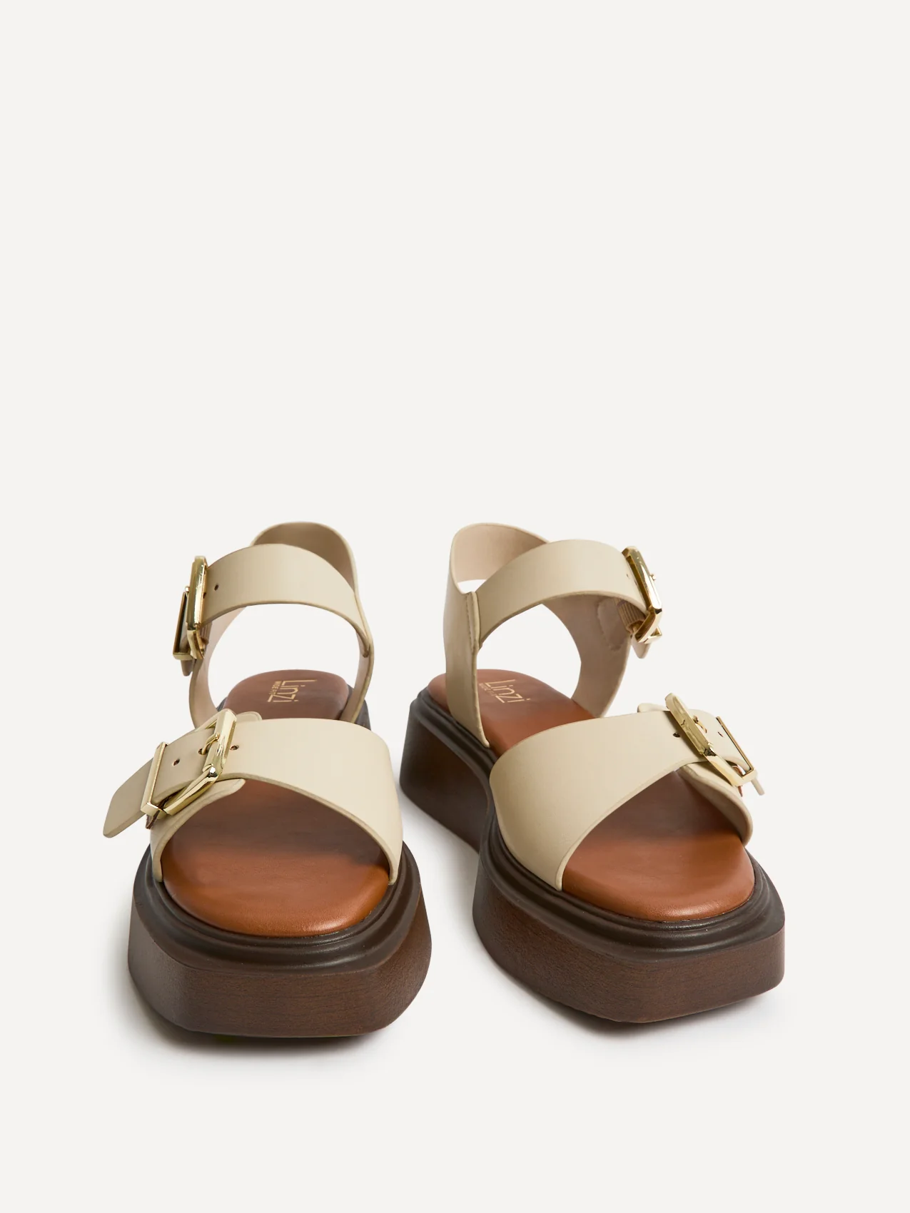 Source Wide Fit Nude Flatform Sandals - Image 3