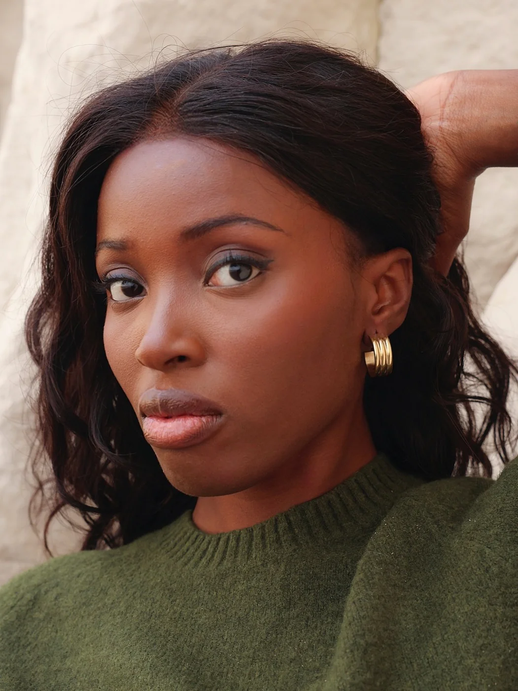 Spirit Gold Large Hoop Earrings - Image 7